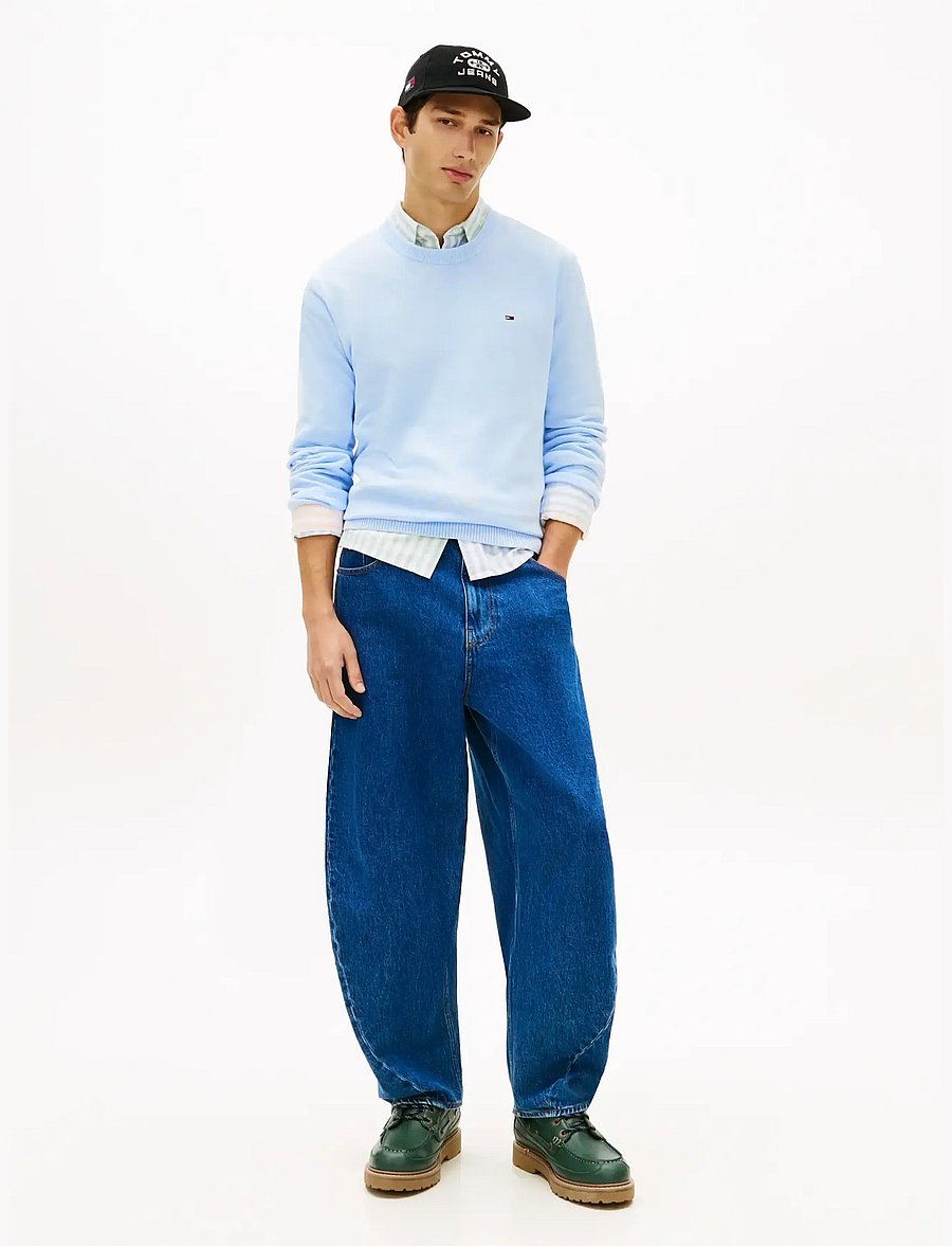 Tommy Jeans - TJM SLIM ESS LIGHT SWEATER EXT - rundhalsad - sweet blue - 3