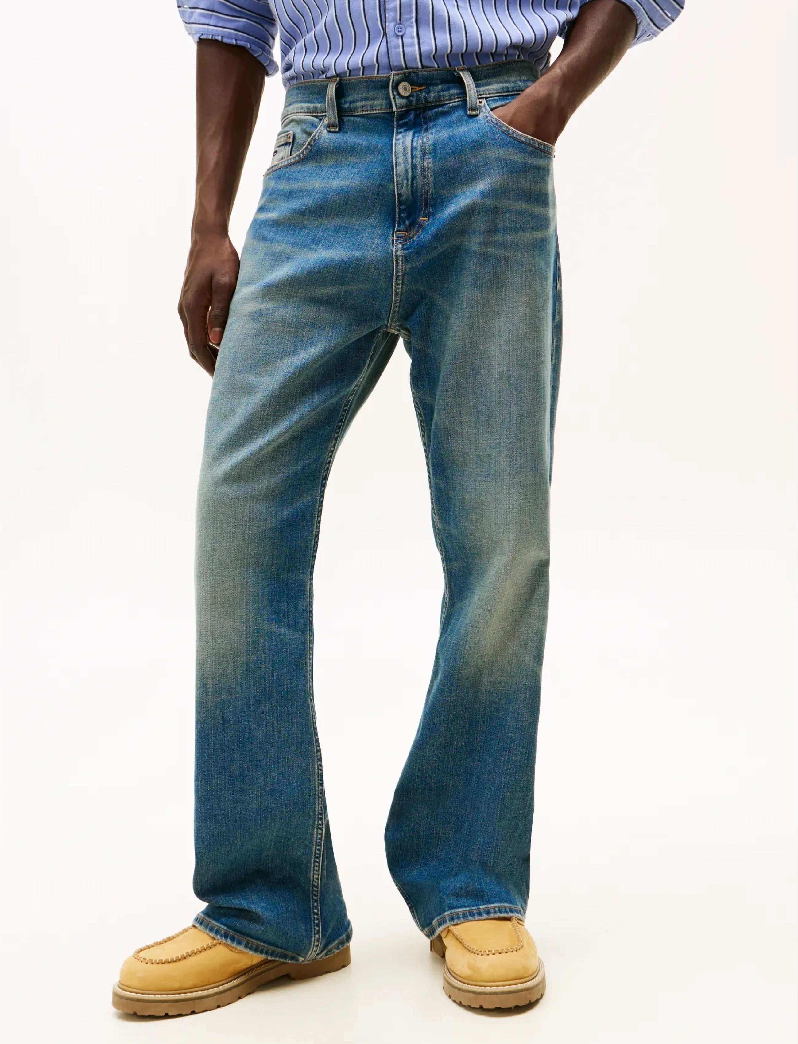 Tommy Jeans ROBBIE RLXD BOOTCUT BI5154 - Jeans - DENIM DARK / blue