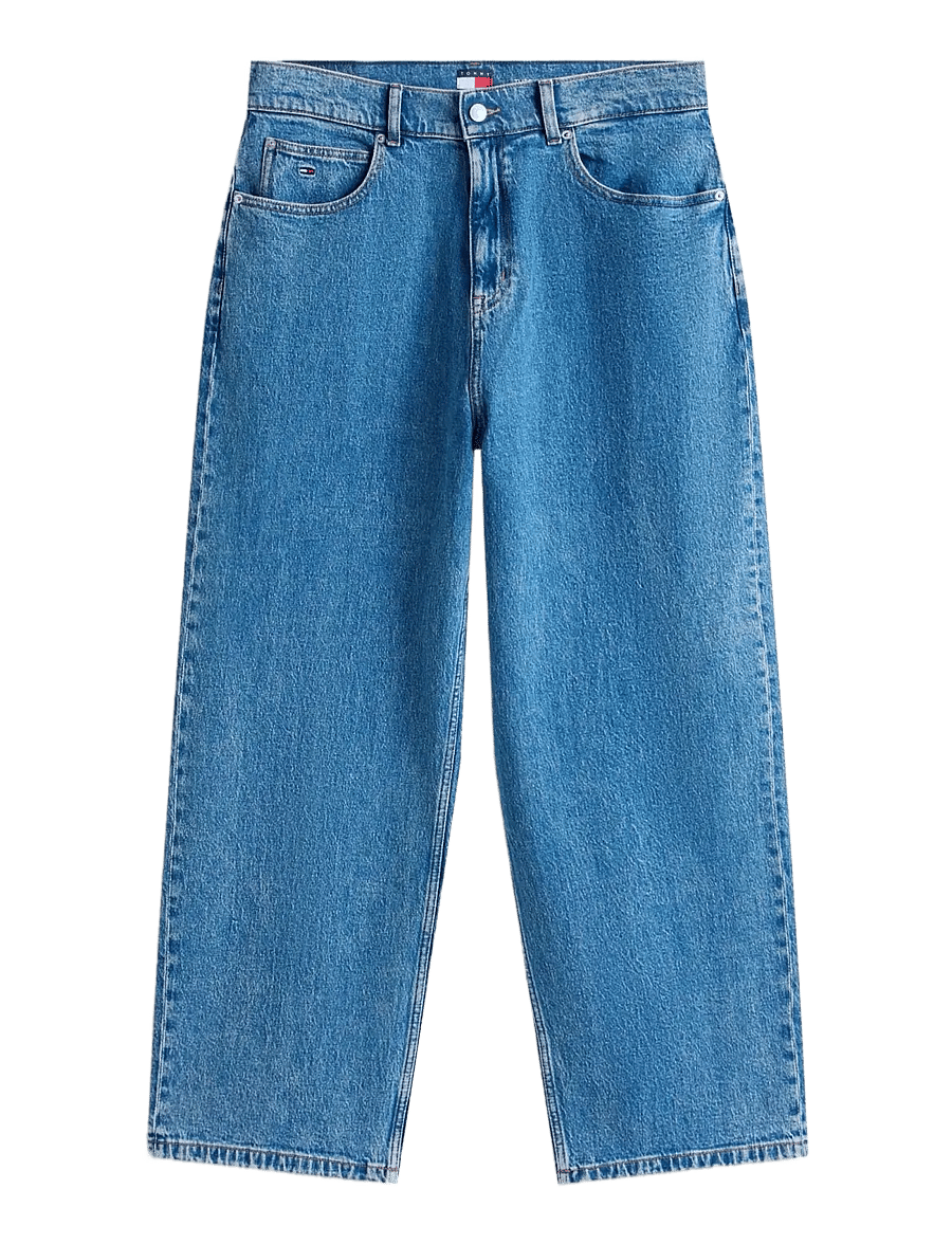 Tommy Jeans - THEO BAGGY TURN UP AI4136 - alt laienevad teksad - denim medium - 1