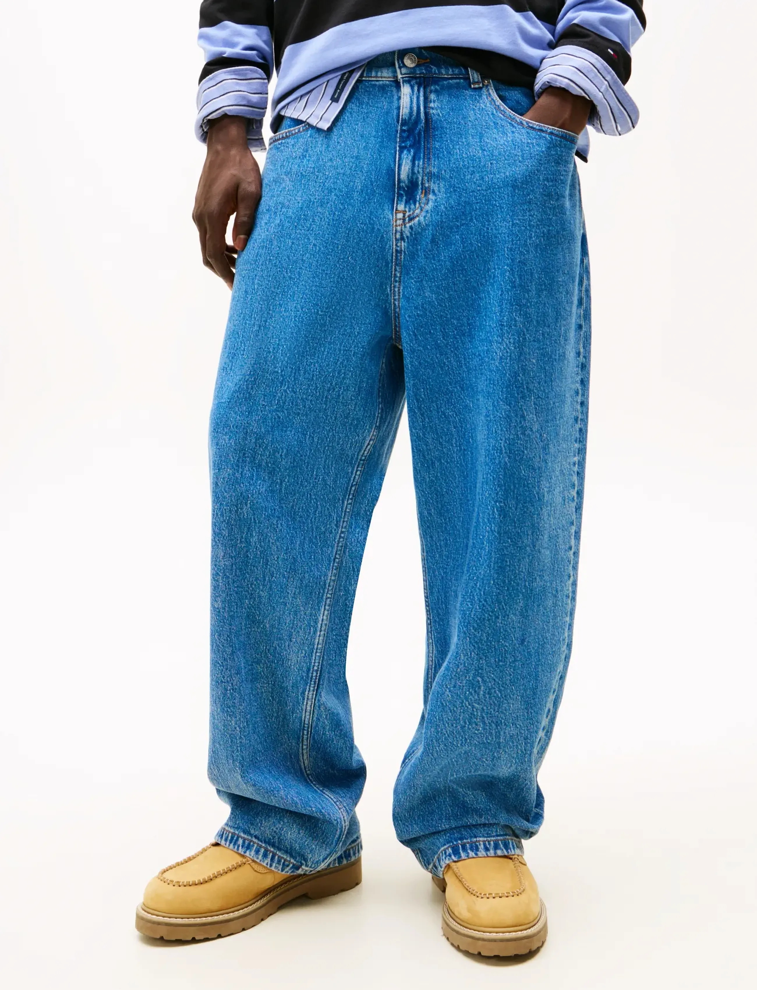 Tommy Jeans THEO BAGGY TURN UP AI4136 - Nach Stil kaufen - DENIM MEDIUM / blue