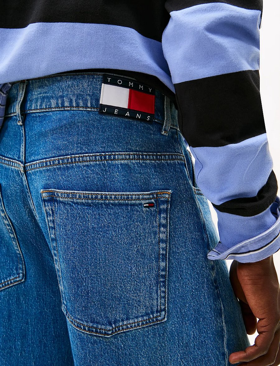 Tommy Jeans - THEO BAGGY TURN UP AI4136 - alt laienevad teksad - denim medium - 5