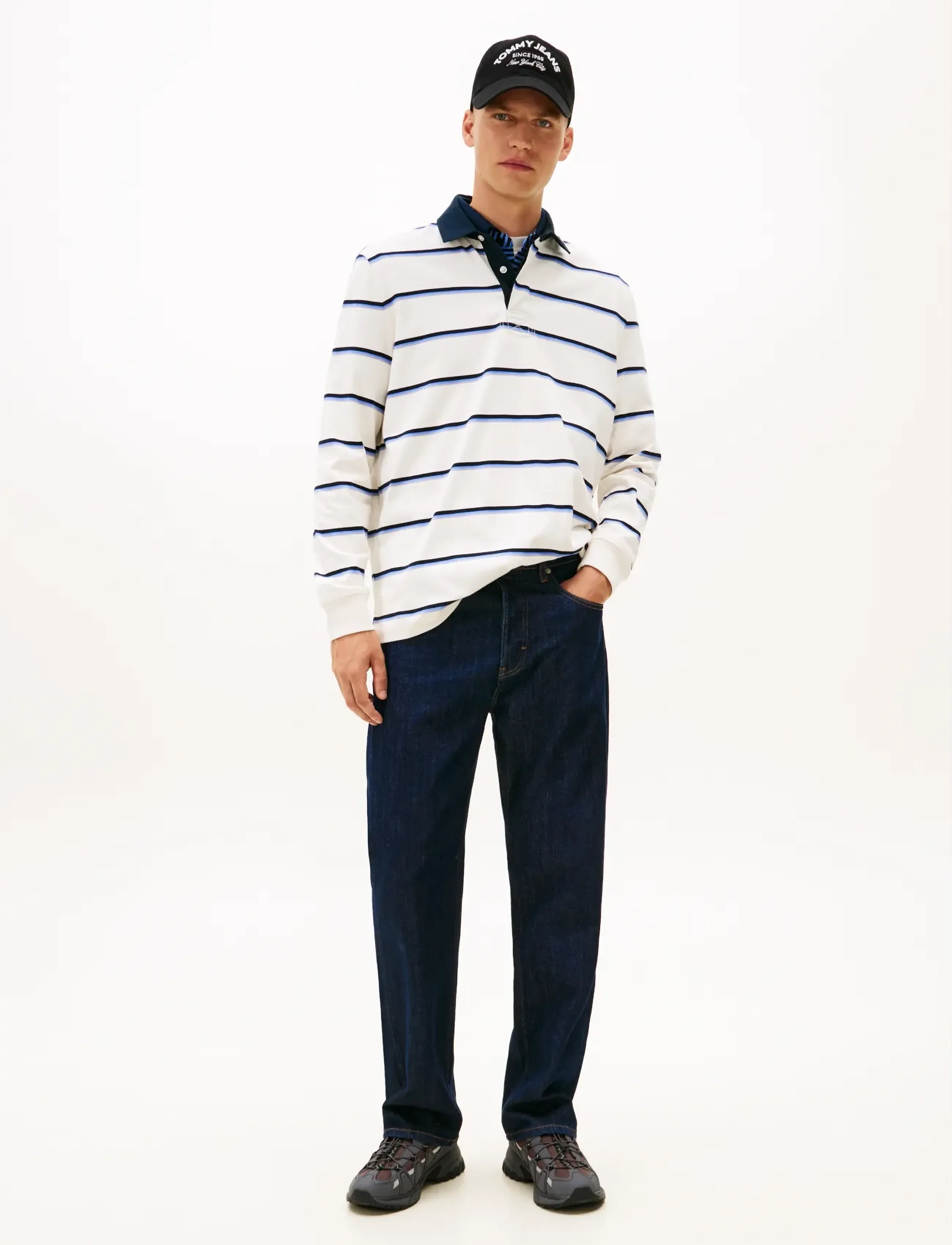 Tommy Jeans - TJM RLX WOVEN LABEL RUGBY - langärmelig - ancient white stripe - 2