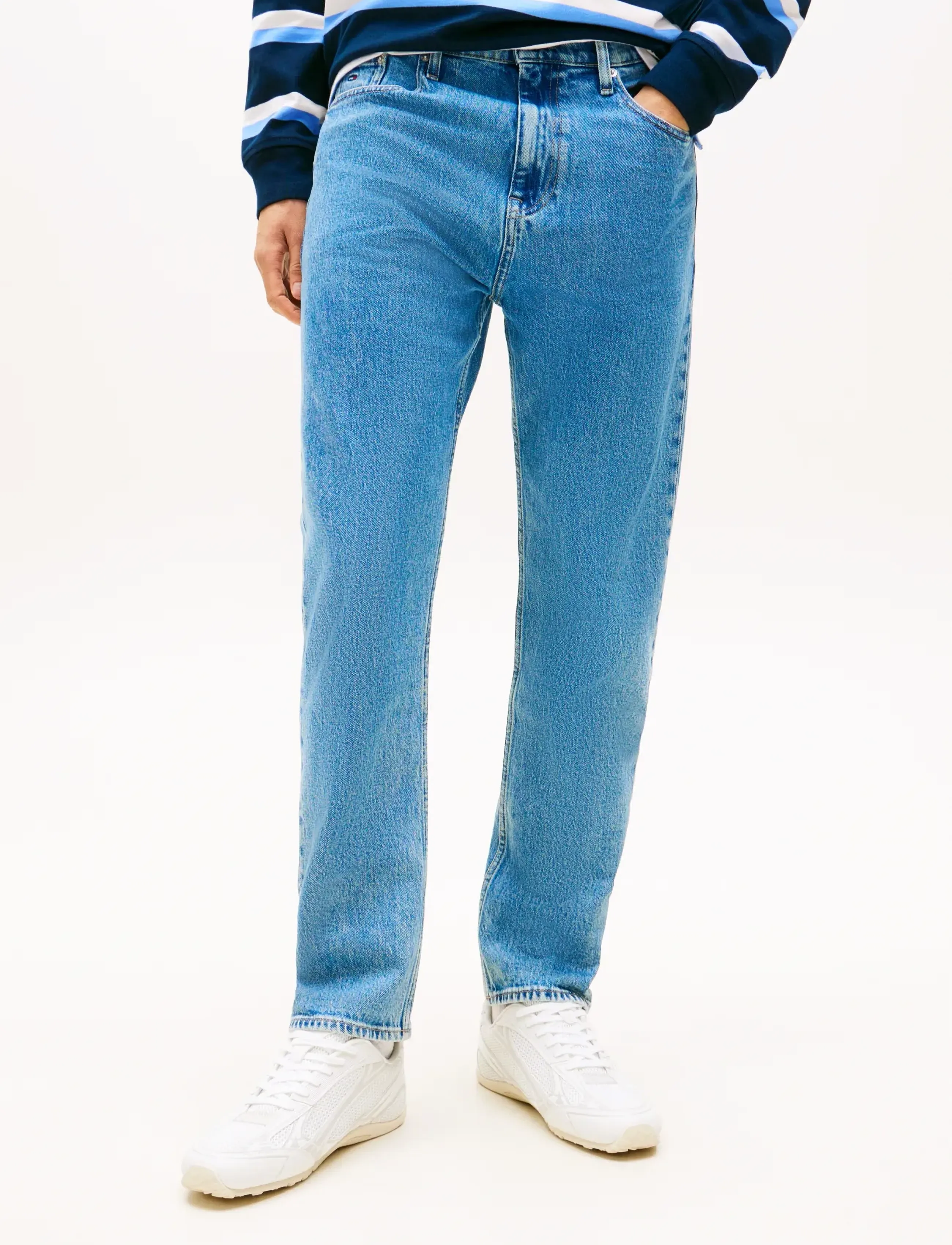 Tommy Jeans ARLO SLIM CROP BJ4138 - Festival outfit - DENIM MEDIUM / blue