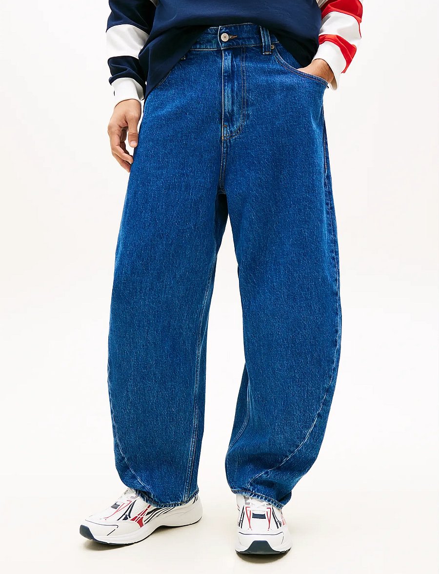 Tommy Jeans - ASHTON BARREL BJ4133 - rúmar gallabuxur - denim medium - 0