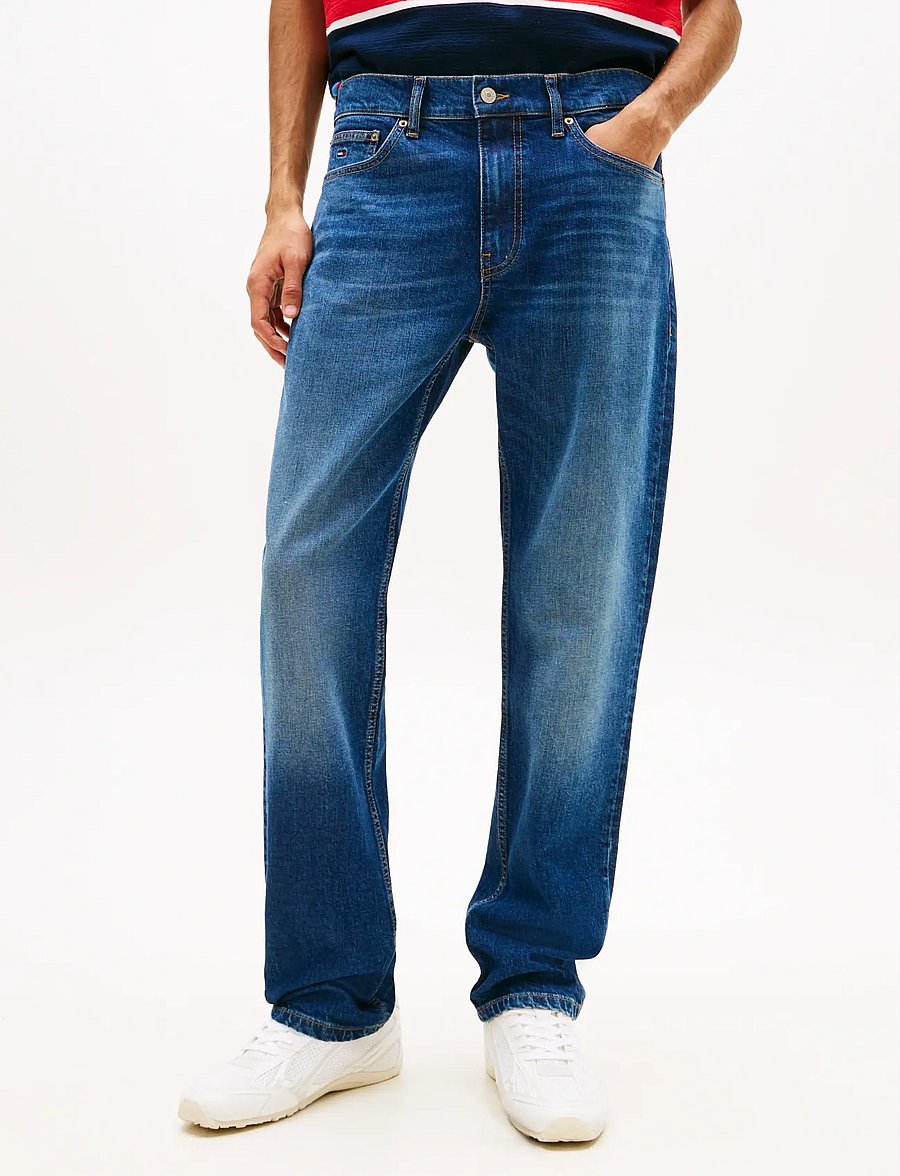 Tommy Jeans - RYAN SLIM STR BJ8155 - slim-gallabuxur - denim dark - 0