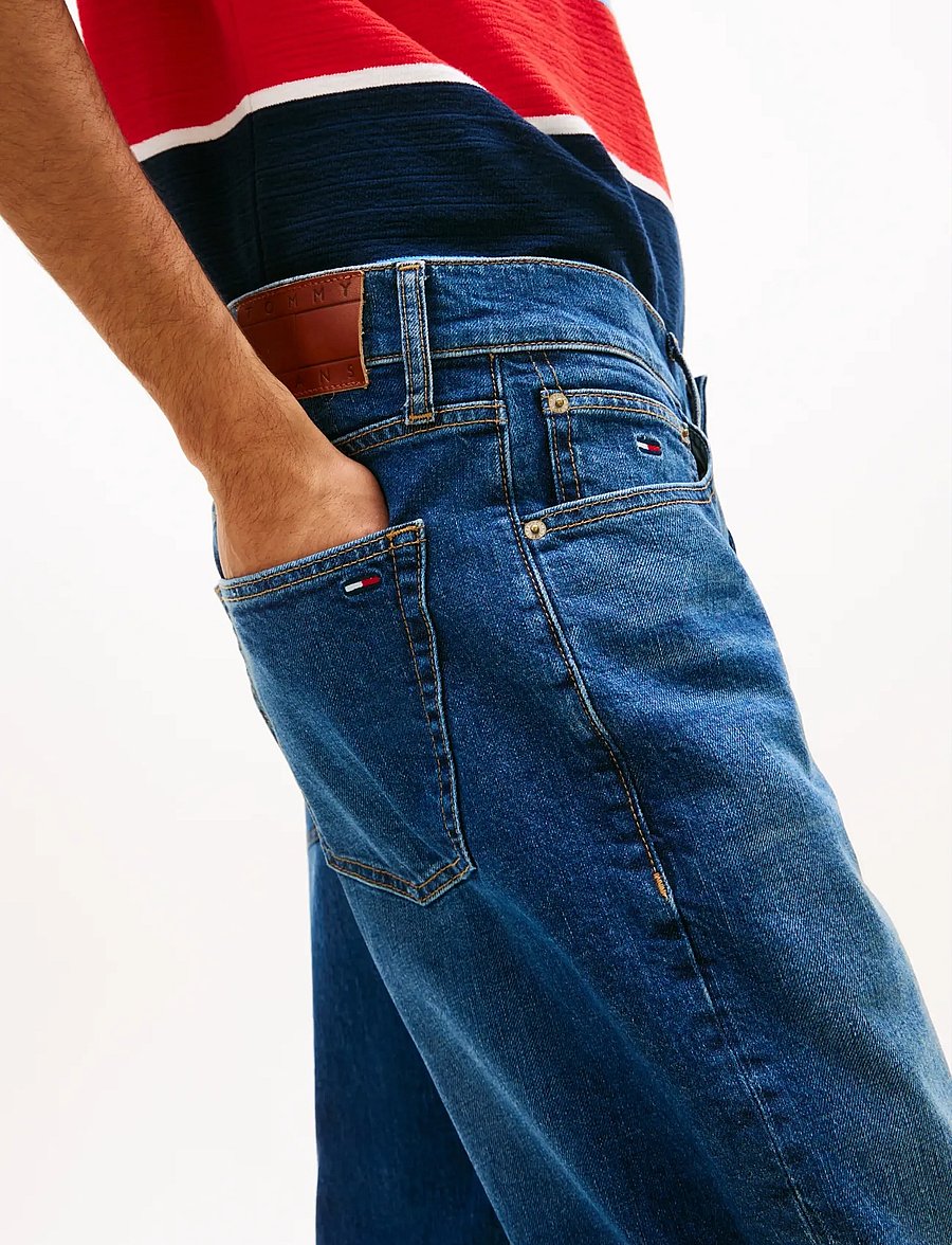 Tommy Jeans - RYAN SLIM STR BJ8155 - slim-gallabuxur - denim dark - 4