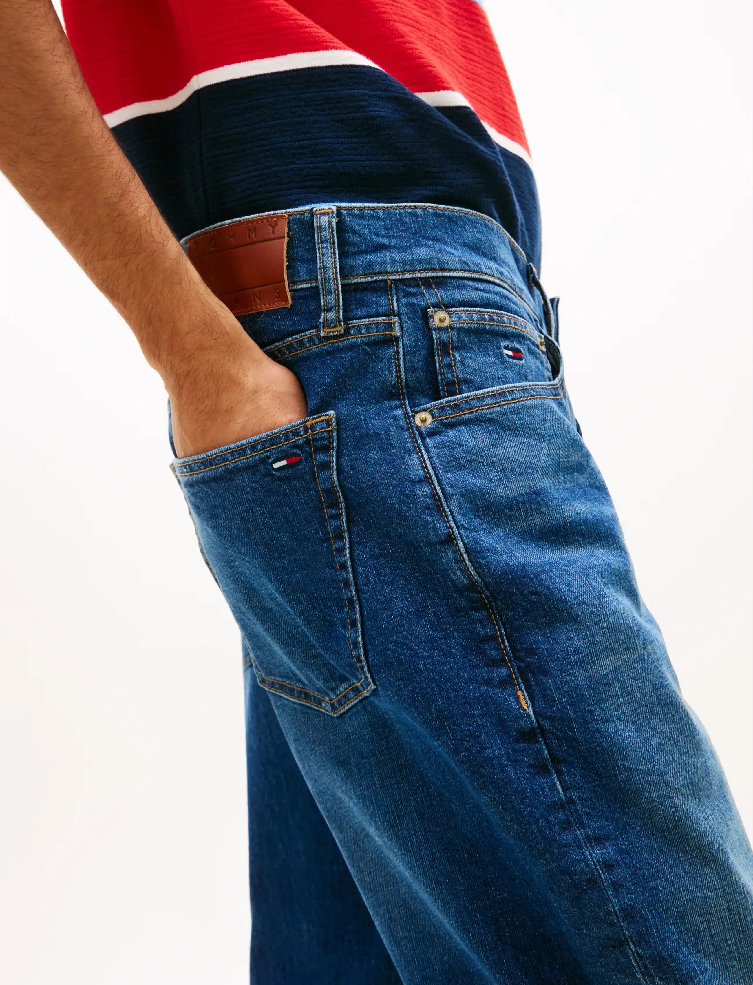 Tommy Jeans - RYAN SLIM STR BJ8155 - hosen & jeans - denim dark - 4