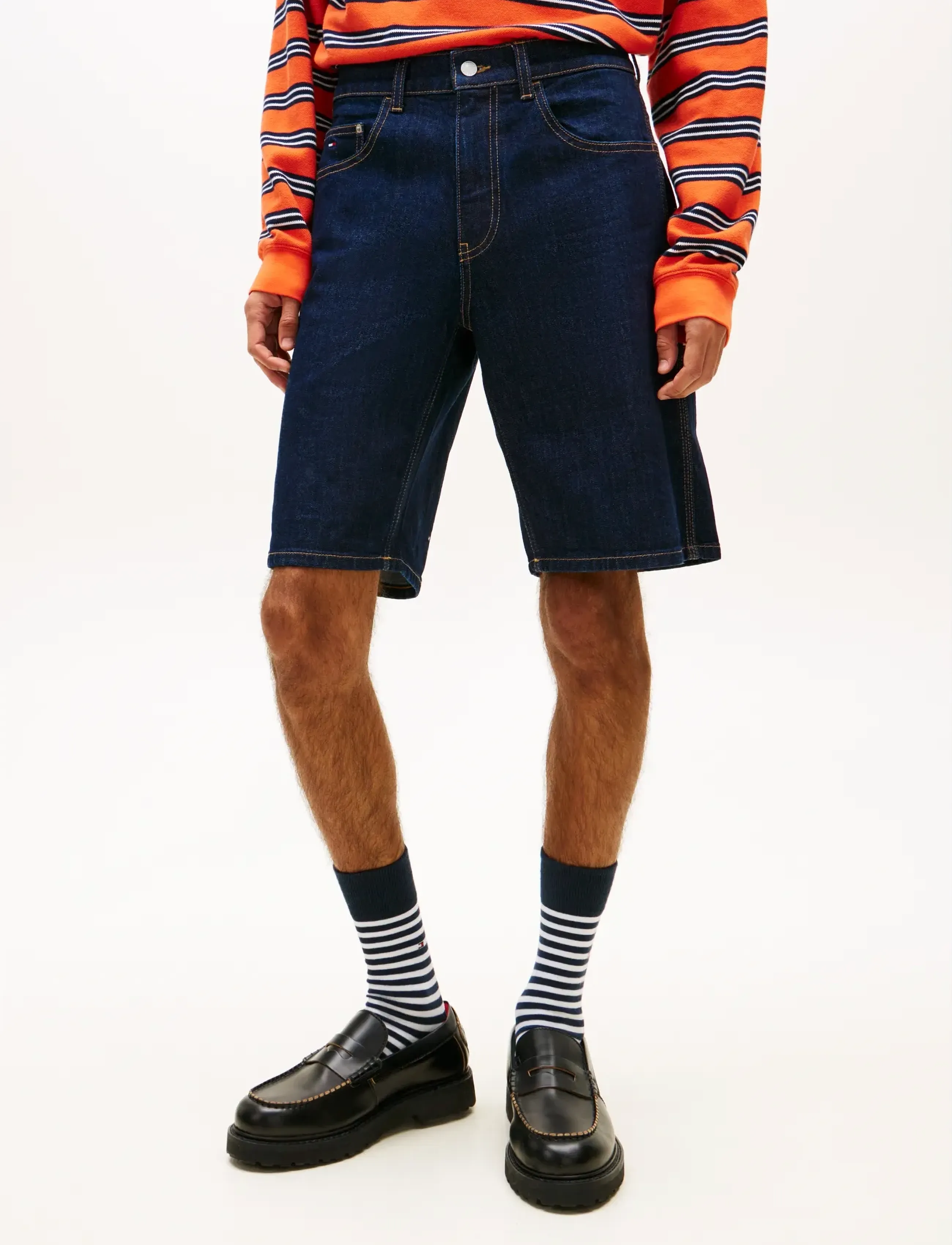 Tommy Jeans JAIMIE RLXD SHORT DI4156 - Teksariided - DENIM DARK / navy