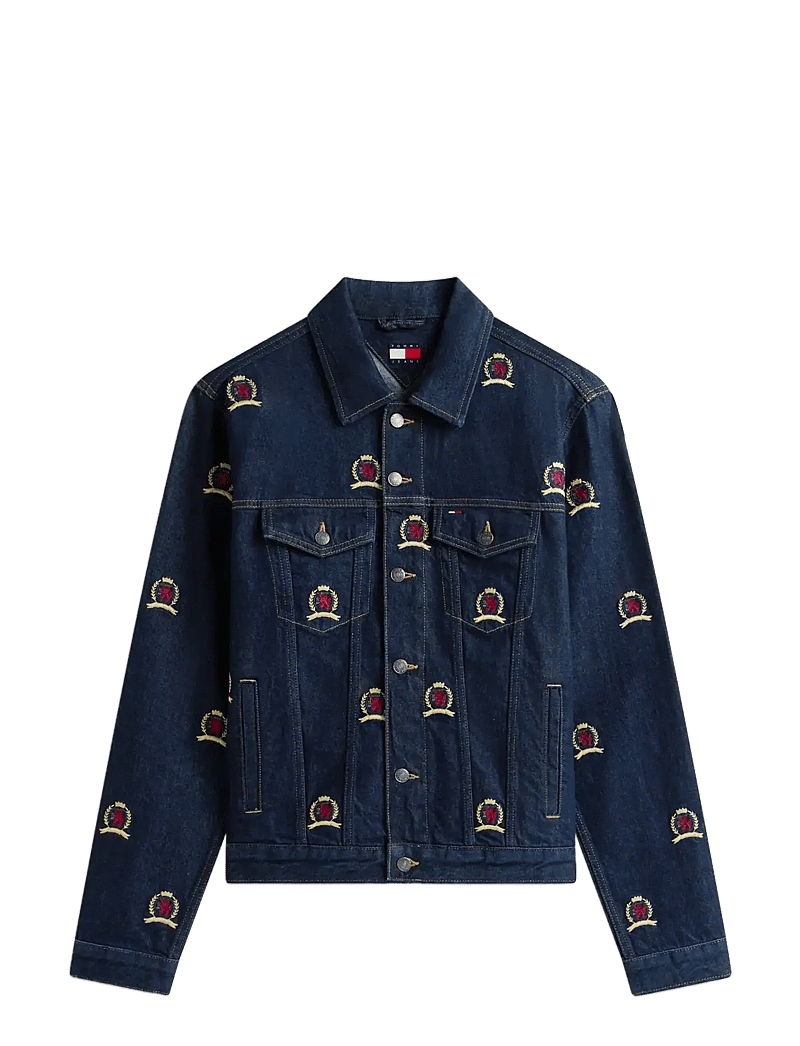 Tommy Jeans - RYAN RGLR TRCKR JCKT CR EI6059 - uforede denimjakker - denim dark - 1