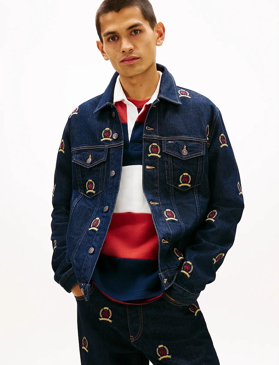 Tommy Jeans - RYAN RGLR TRCKR JCKT CR EI6059 - ungefütterte denimjacken - denim dark - 0