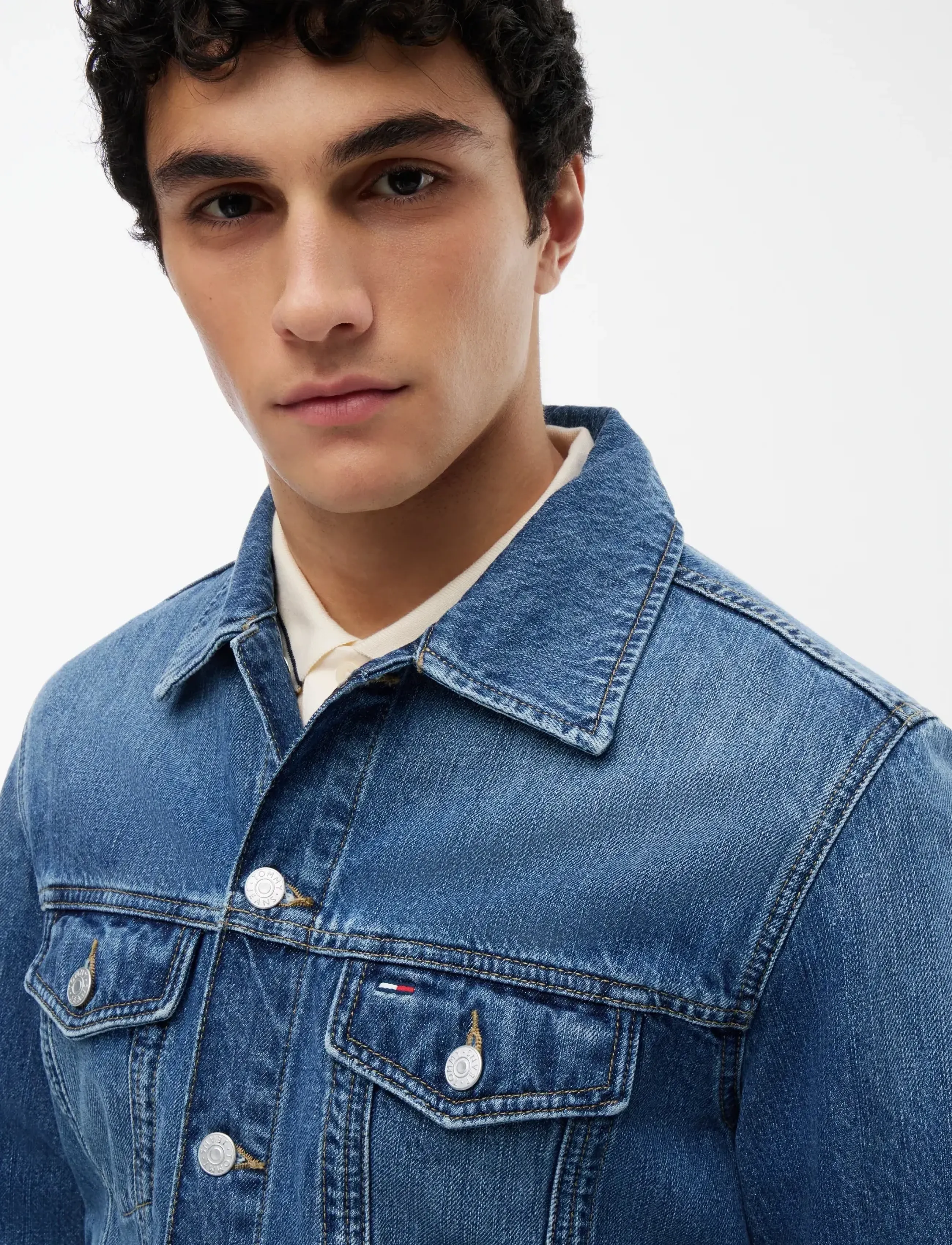 Tommy Jeans - RYAN RGLR TRCKR JCKT EXT BJ8038 - uforede denimjakker - denim medium - 3