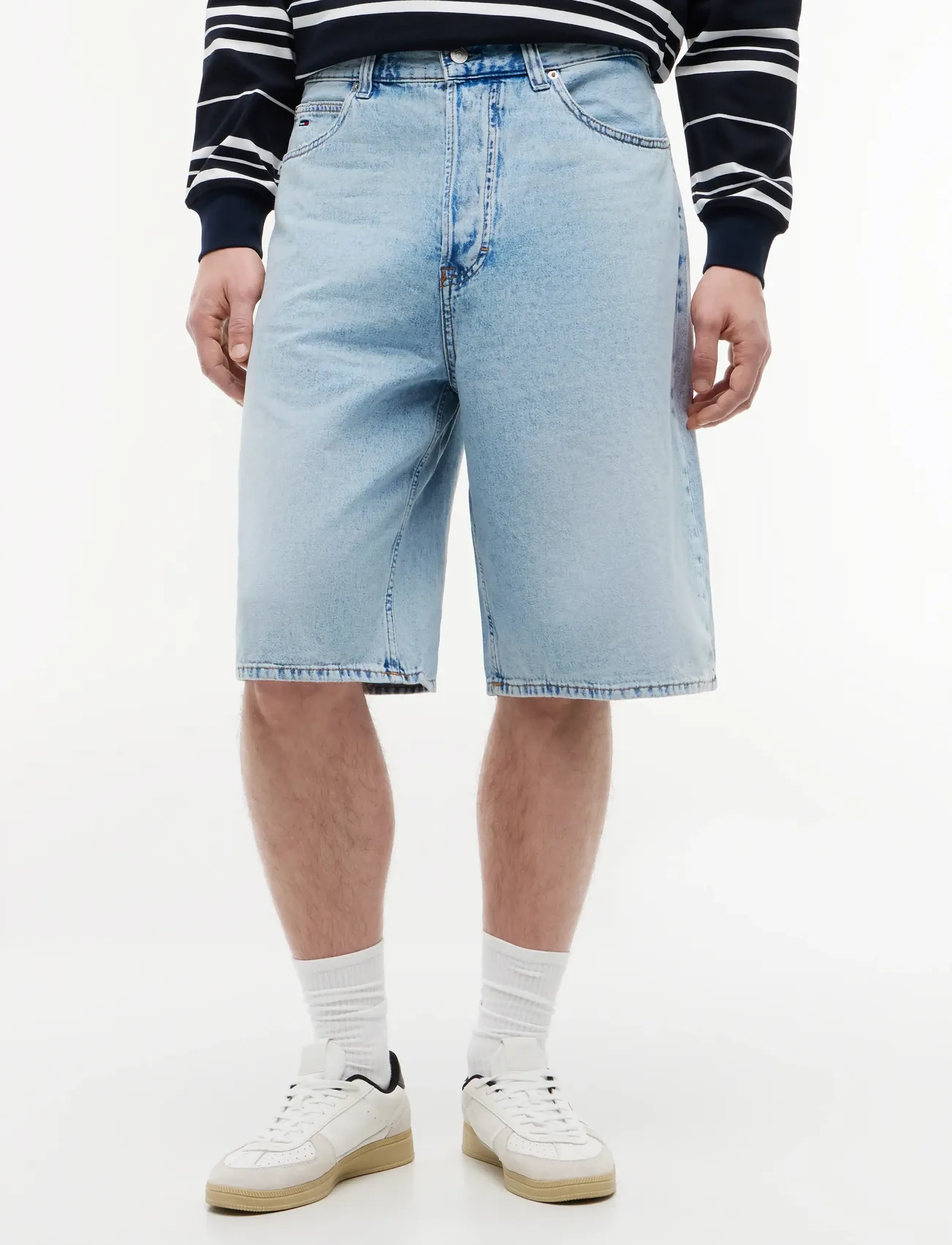 Tommy Jeans Theo Baggy Short Bj6015, 34, Blue, Shorts > Denim Shorts, Herre