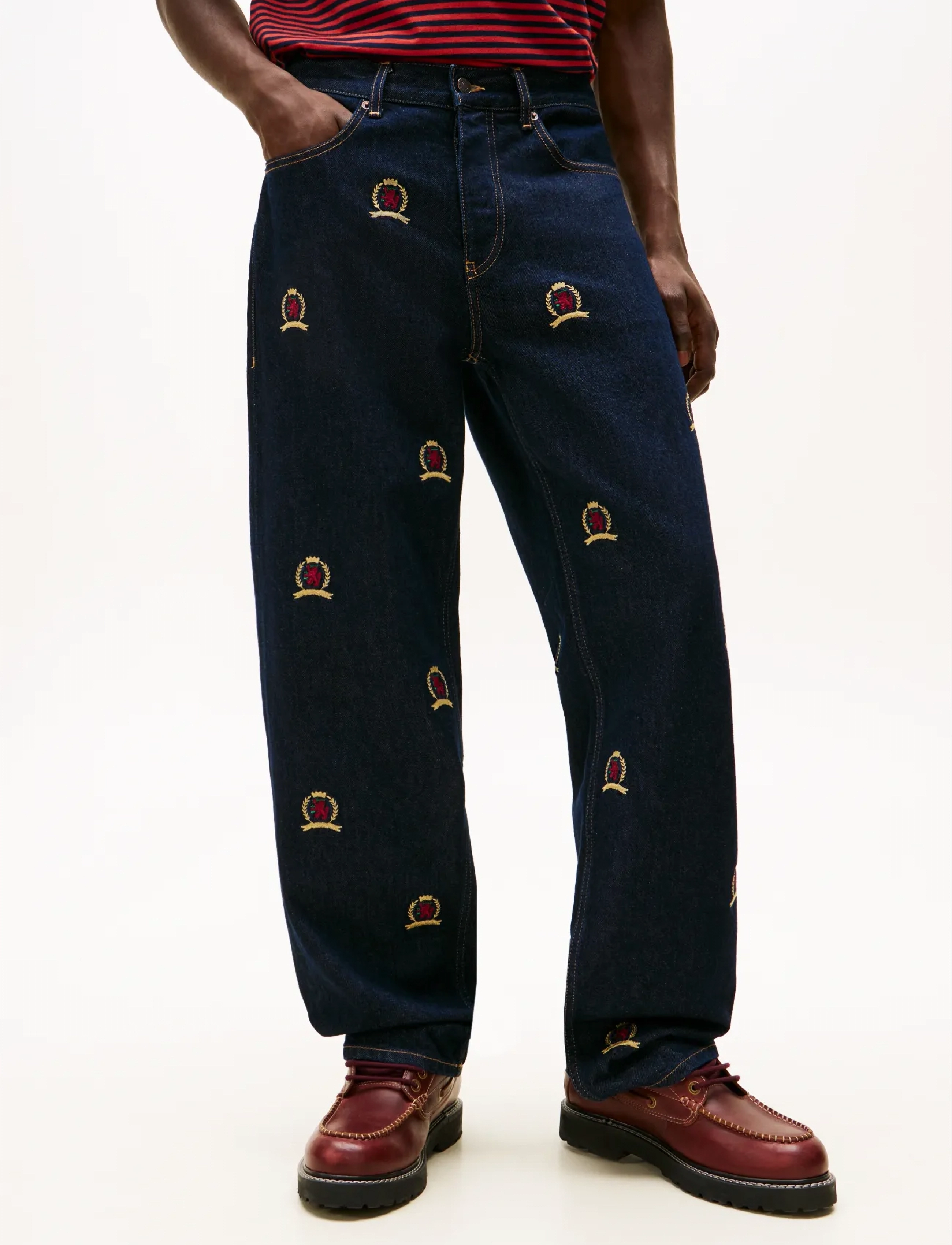 Tommy Jeans JAIMIE RLXD STR CR CBF EI6059 - Denimkläder - DENIM DARK / navy