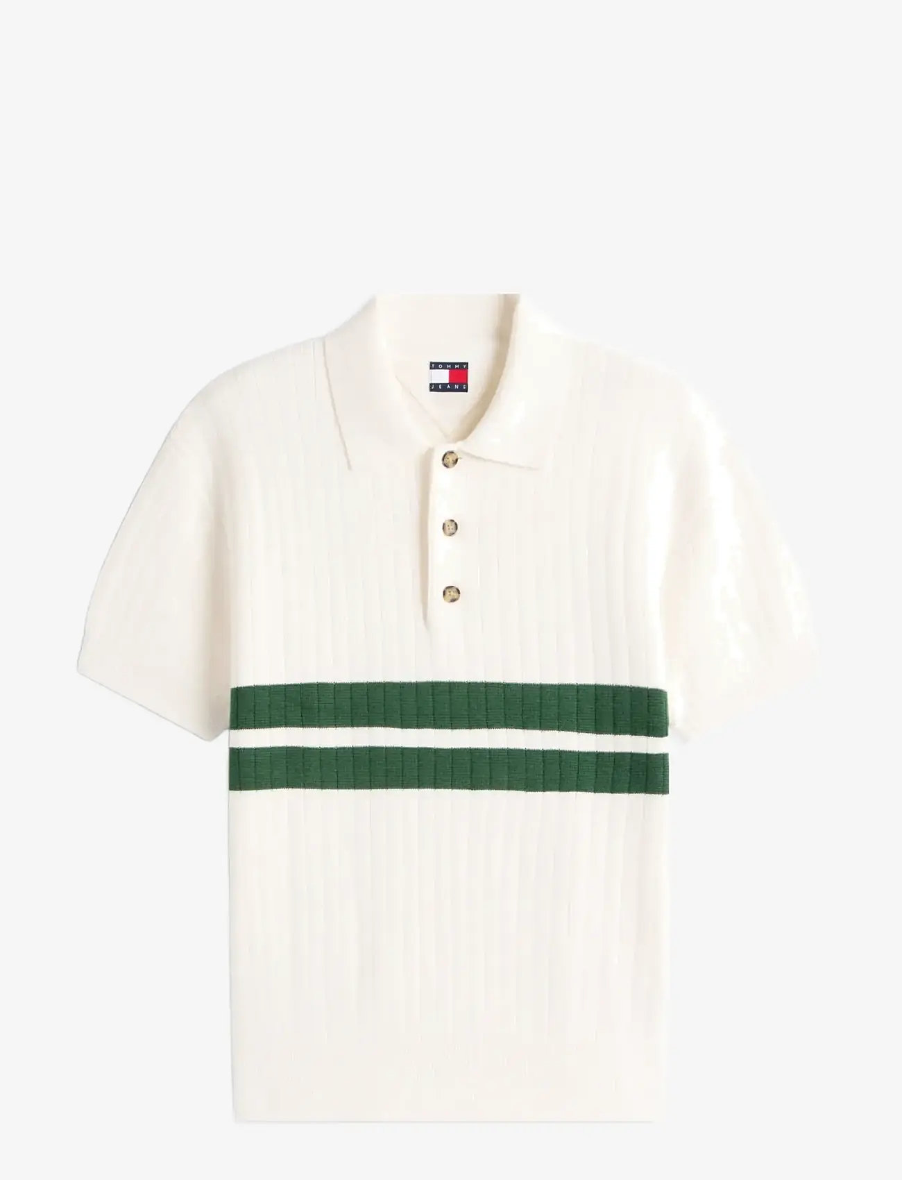 Tommy Jeans - TJM REG SS KNITTED POLO - polostrik - ancient white - 1
