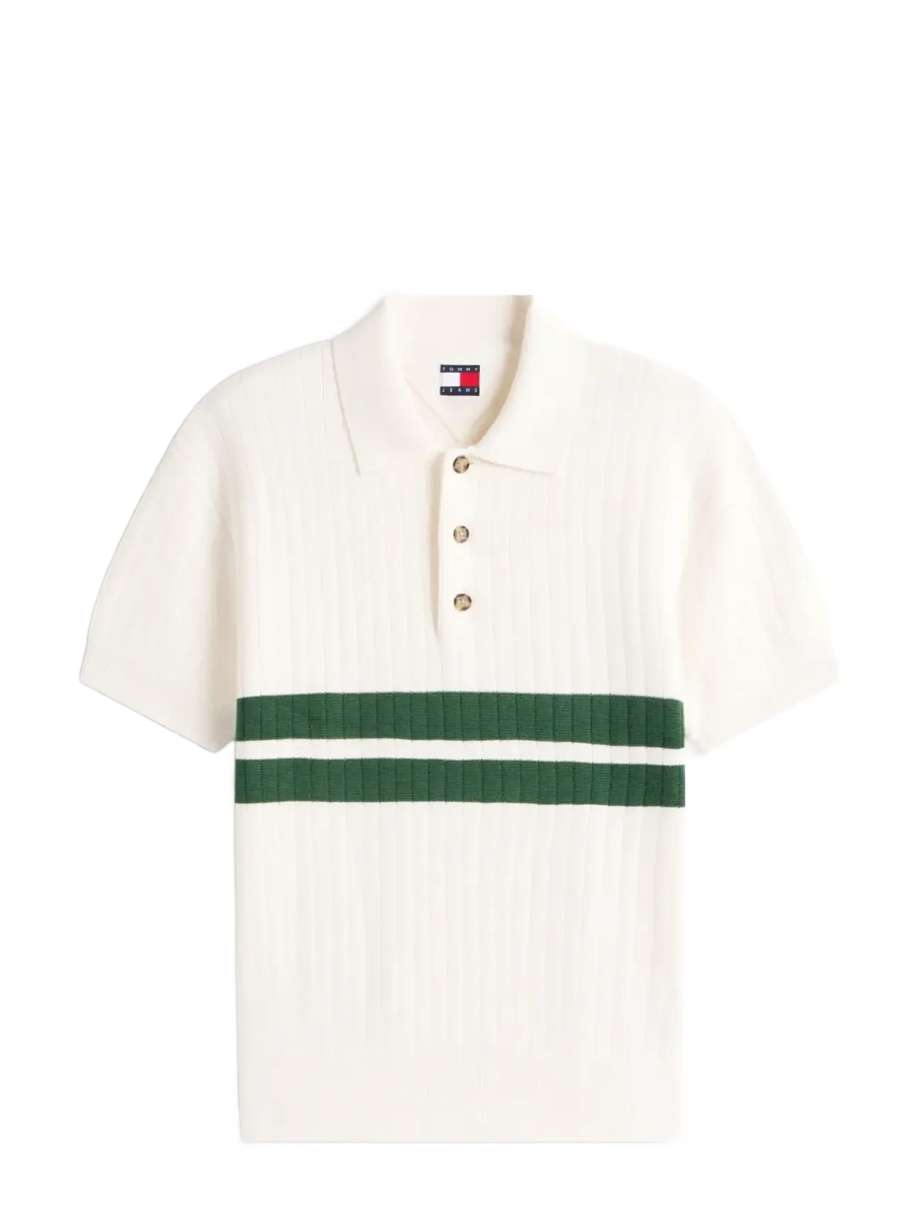 Tommy Jeans TJM REG SS KNITTED POLO - Strik - ANCIENT WHITE / cream