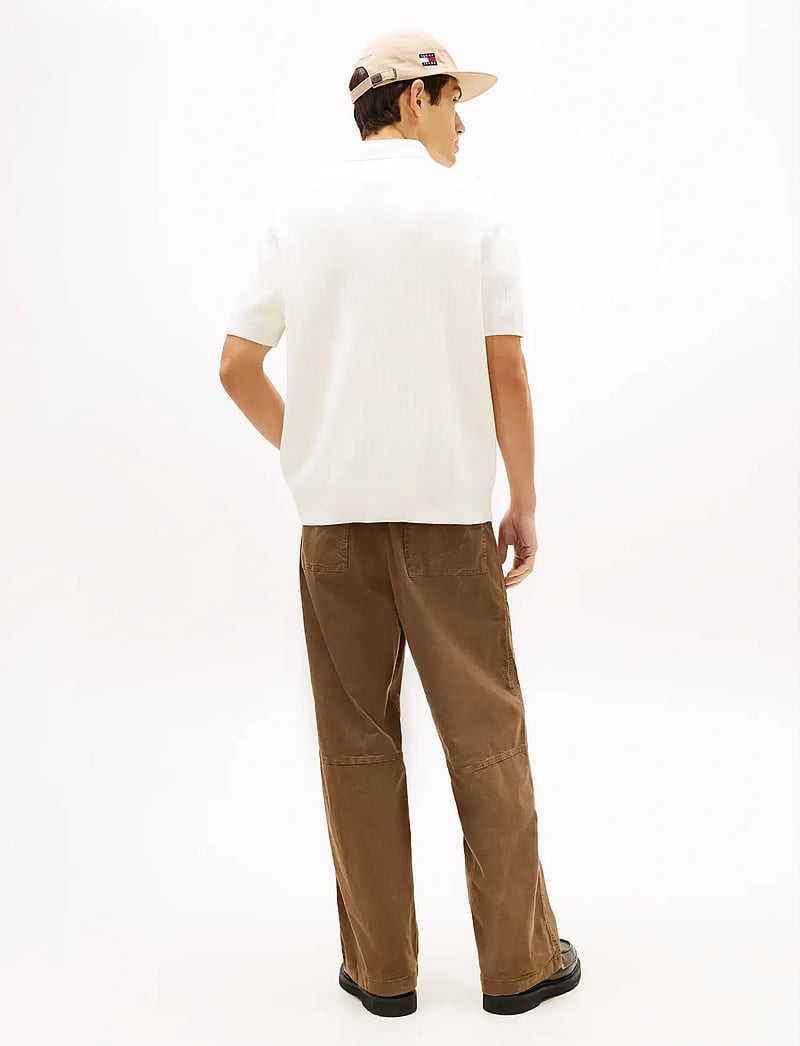 Tommy Jeans - TJM REG SS KNITTED POLO - polostrik - ancient white - 2