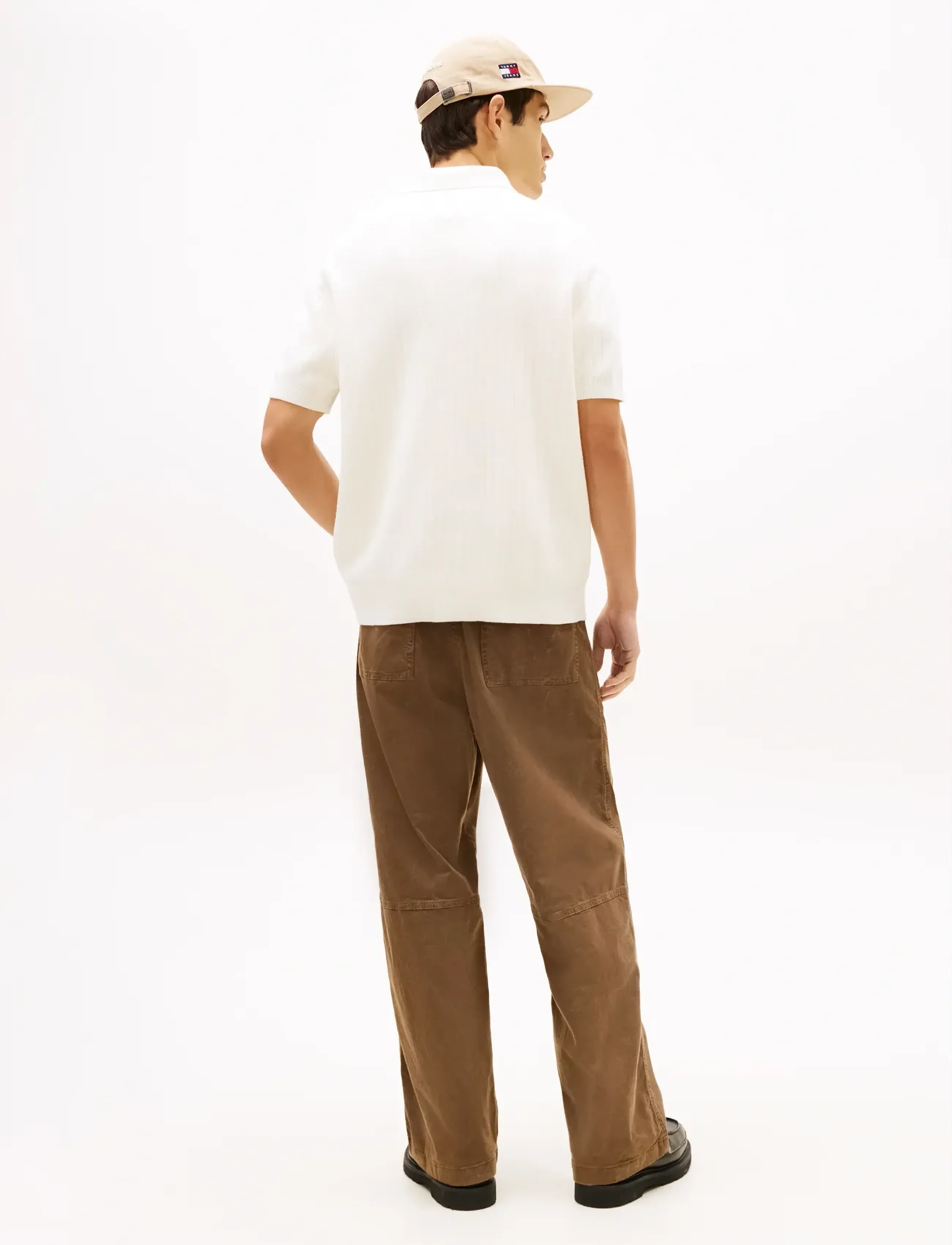 Tommy Jeans - TJM REG SS KNITTED POLO - gestrickte polohemden - ancient white - 2
