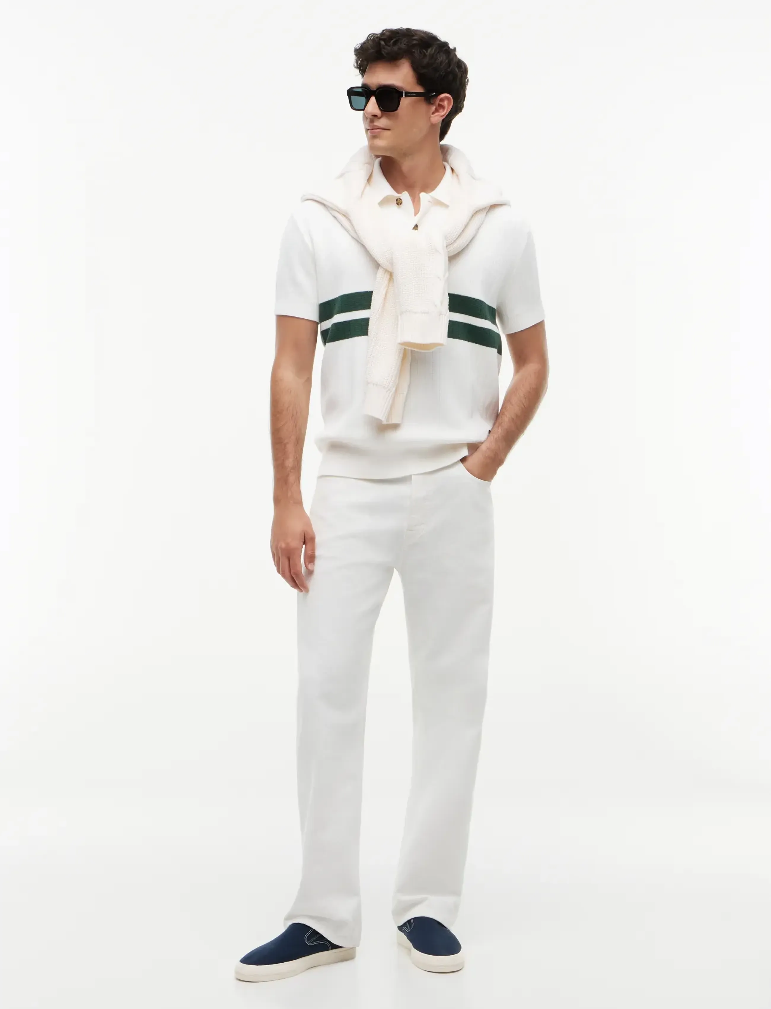 Tommy Jeans - TJM REG SS KNITTED POLO - knitted polos - ancient white - 4