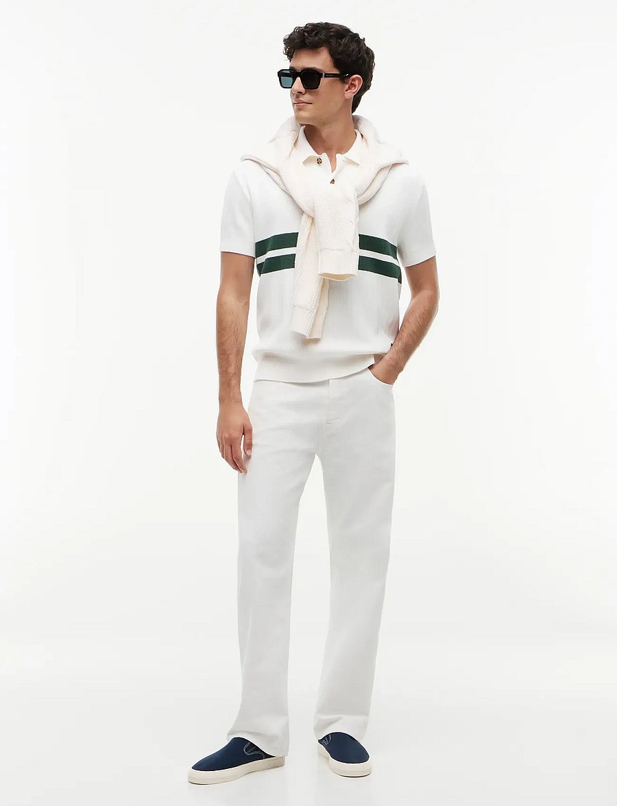 Tommy Jeans - TJM REG SS KNITTED POLO - knitted polos - ancient white - 4