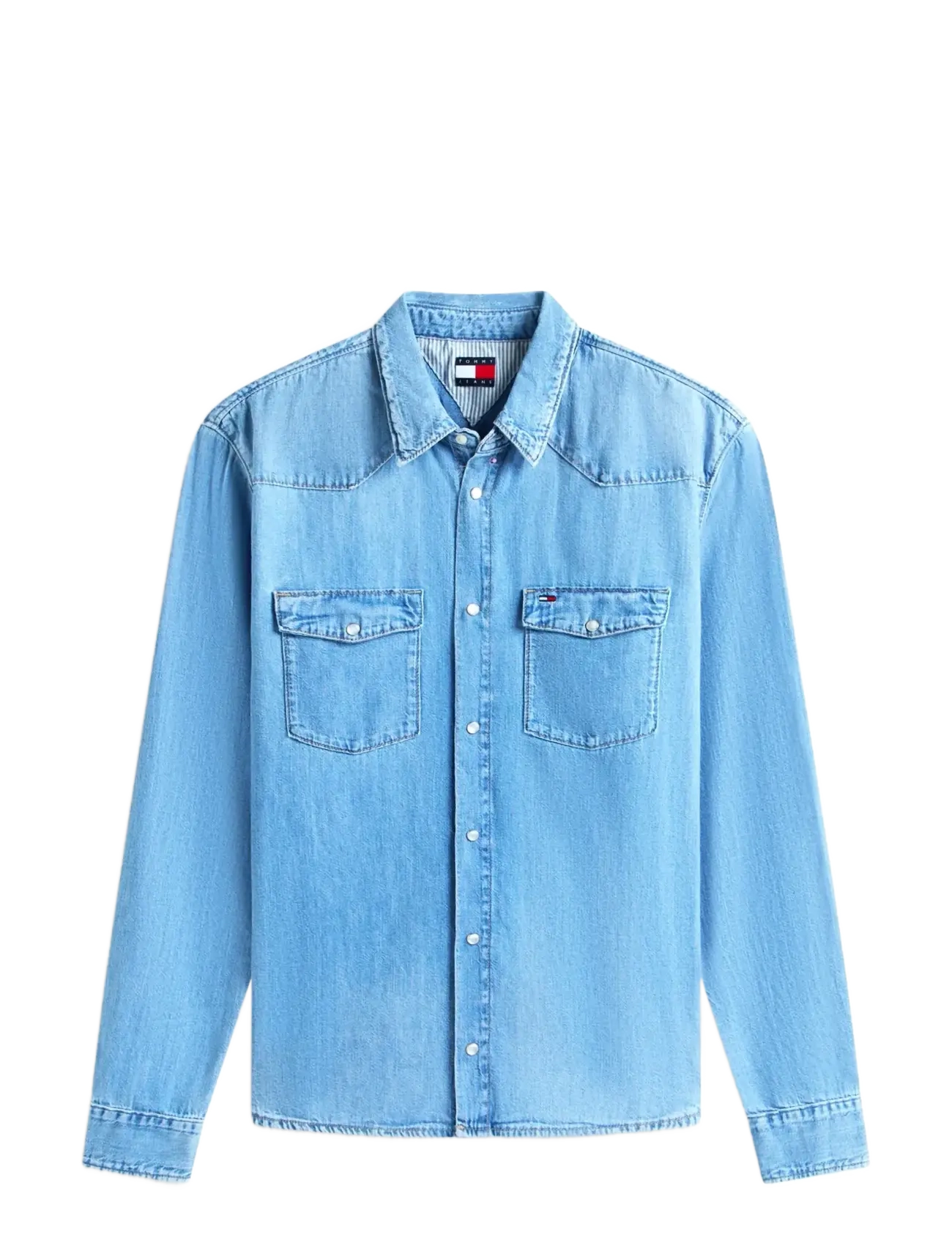 Tommy Jeans TJM REGULAR WESTERN SHIRT BJ8018 - Skjortor - DENIM LIGHT / blue