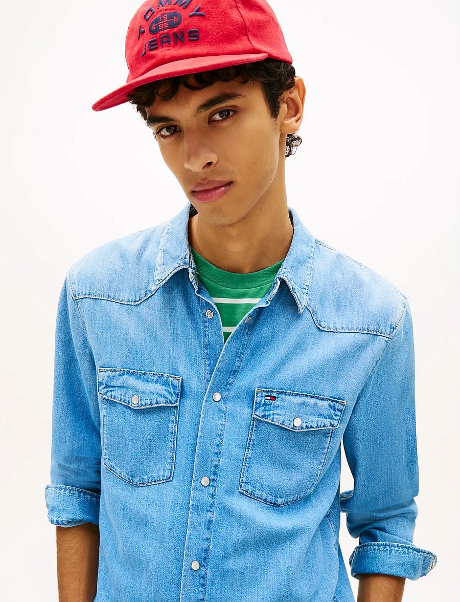 Tommy Jeans - TJM REGULAR WESTERN SHIRT BJ8018 - jeanshemden - denim light - 4