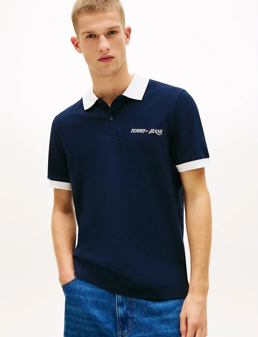 Tommy Jeans - TJM REG LA POLO - kurzärmelig - dark night navy - 0