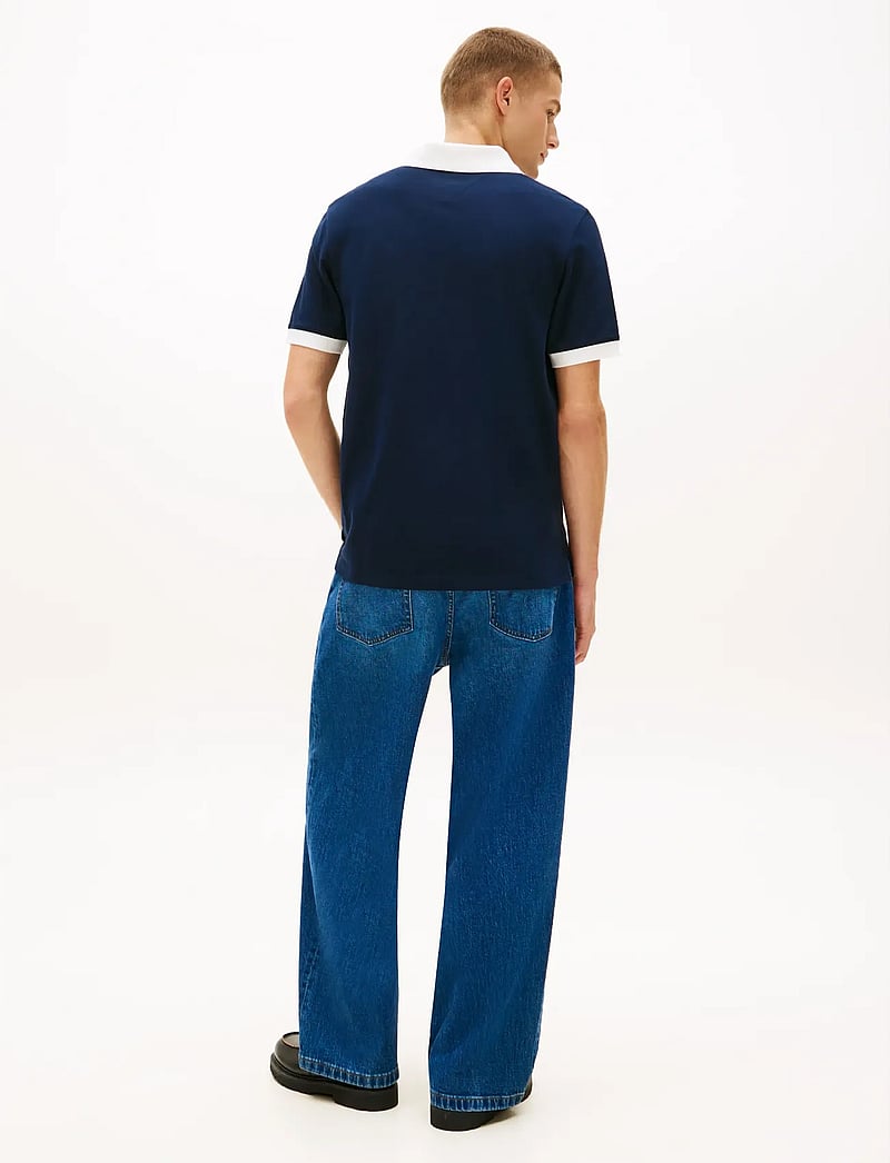 Tommy Jeans - TJM REG LA POLO - kurzärmelig - dark night navy - 2