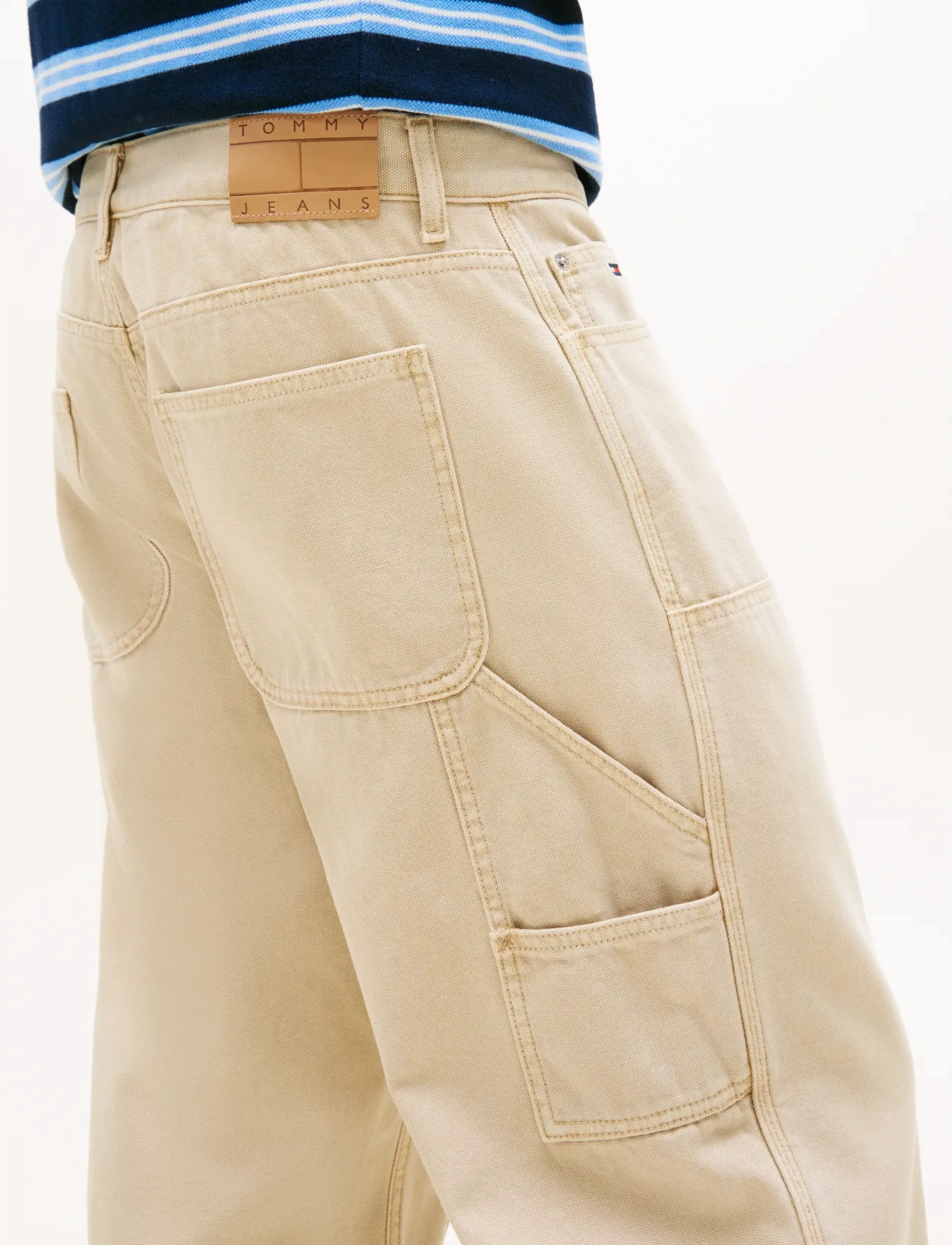 Tommy Jeans - TJM JAIMIE CARPENTER PANT - loose jeans - white clay - 5