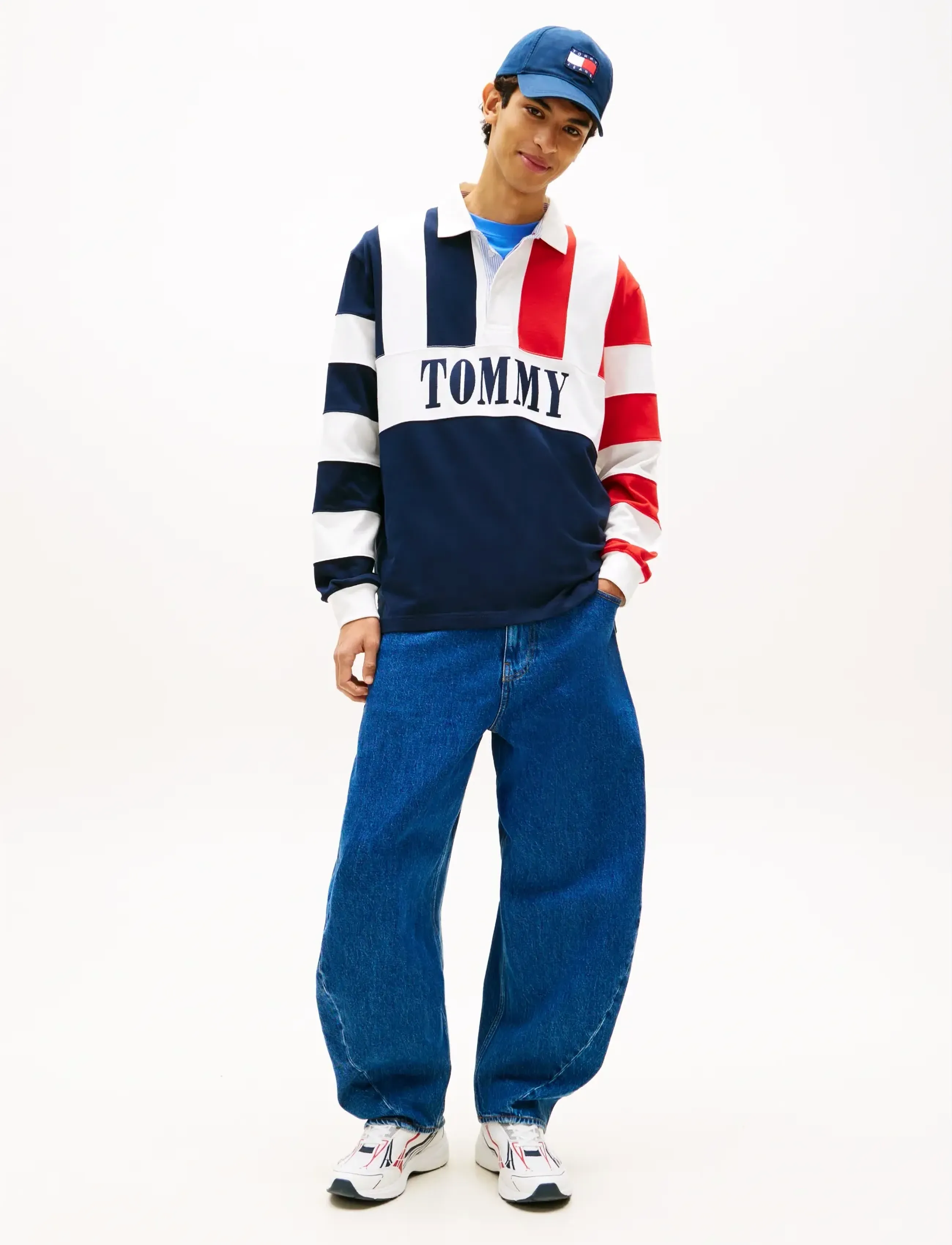 Tommy Jeans - TJM RLX ARCHIVE RUGBY EXT - poloer i strik med lange ærmer - dark night navy - 3