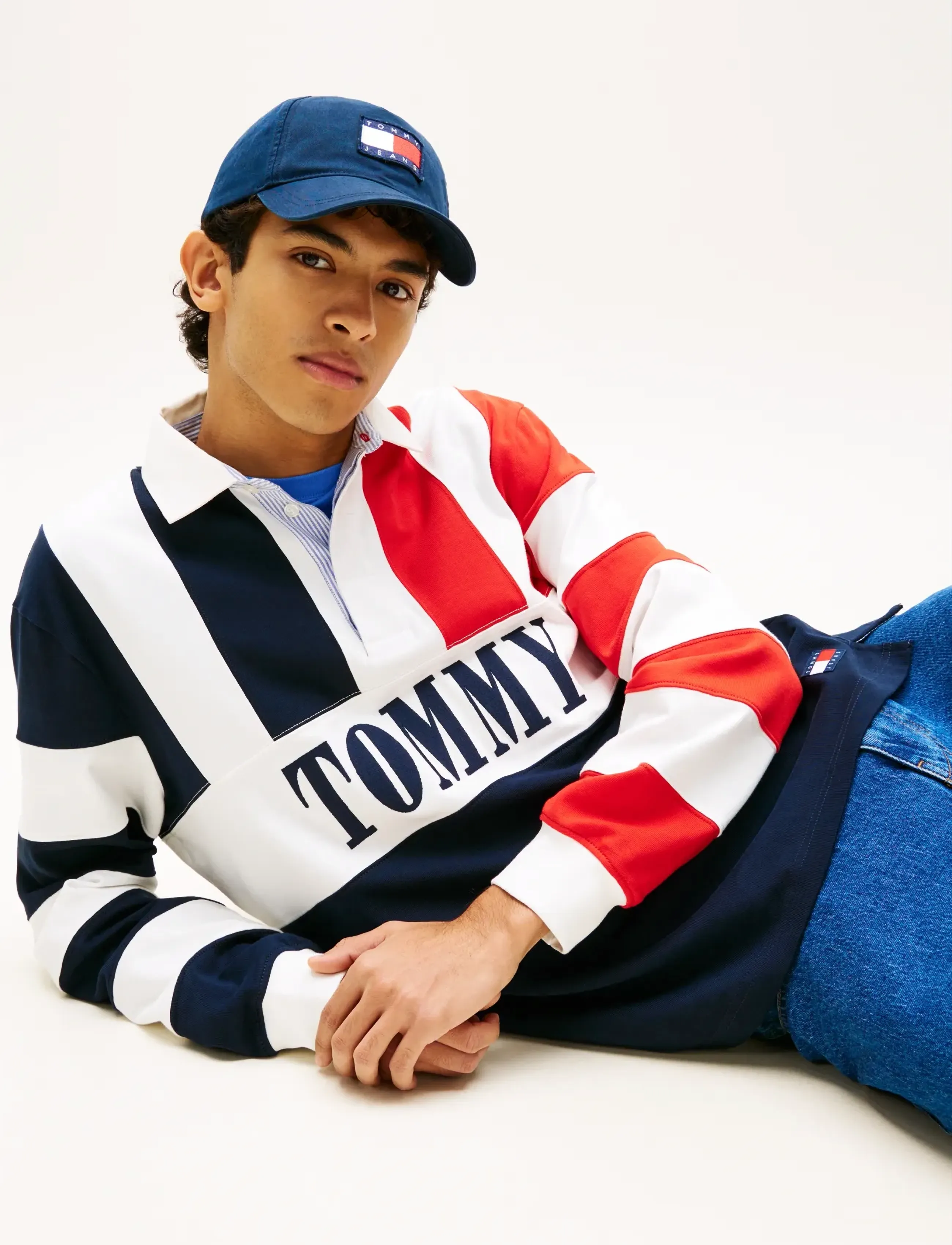 Tommy Jeans - TJM RLX ARCHIVE RUGBY EXT - poloer i strik med lange ærmer - dark night navy - 4