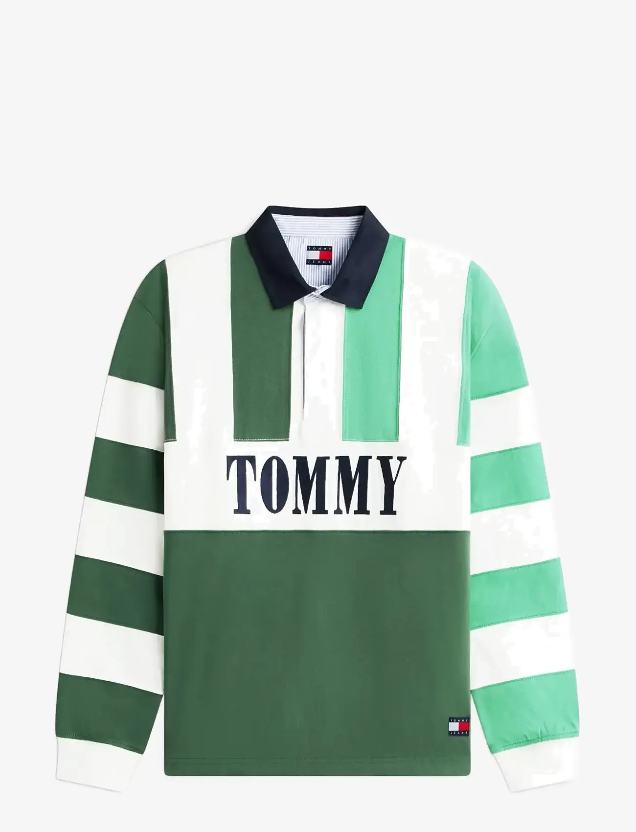 Tommy Jeans - TJM RLX ARCHIVE RUGBY EXT - gestrickte polohemden - shadow pine - 1