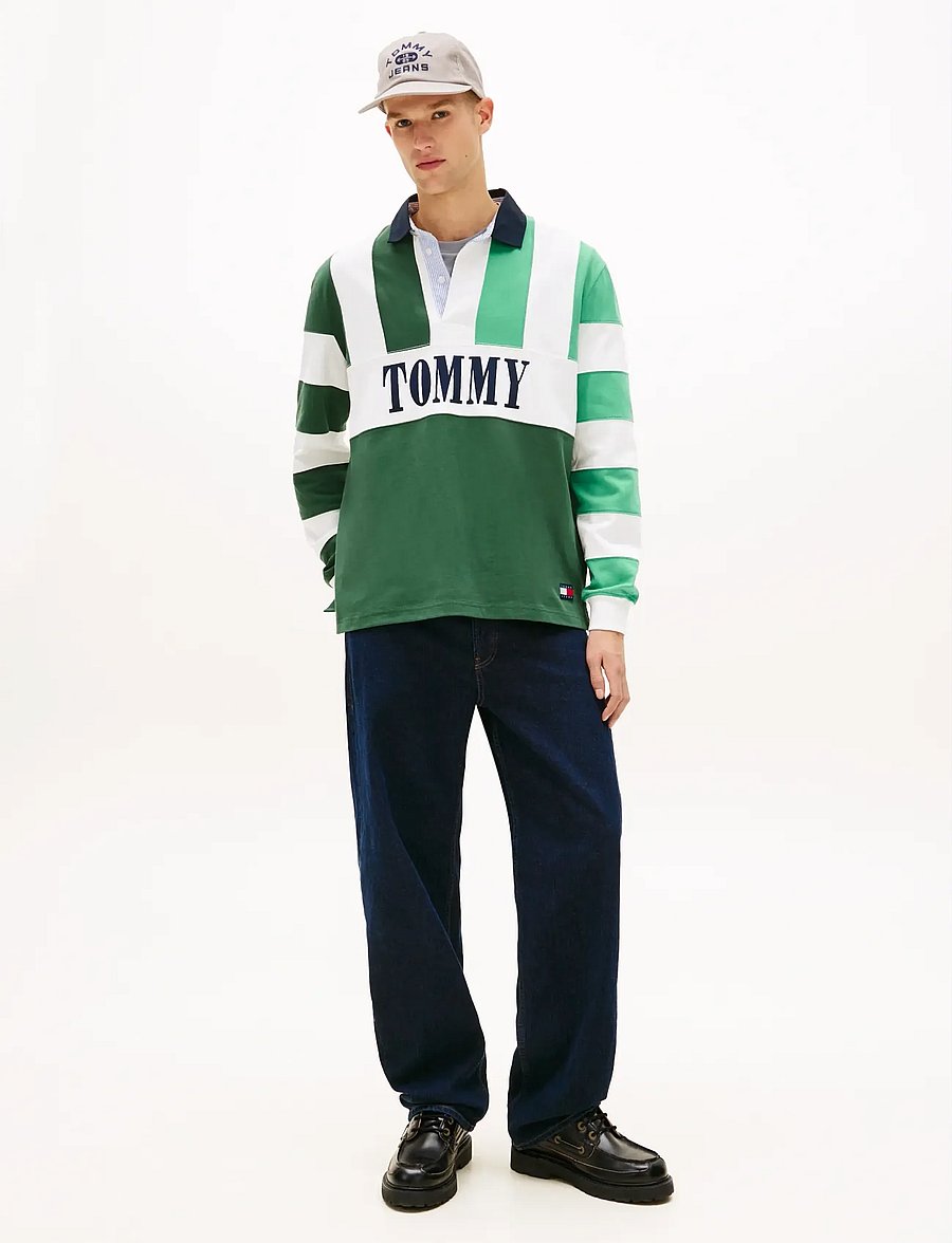 Tommy Jeans - TJM RLX ARCHIVE RUGBY EXT - langärmelige gestrickte polohemden - shadow pine - 3