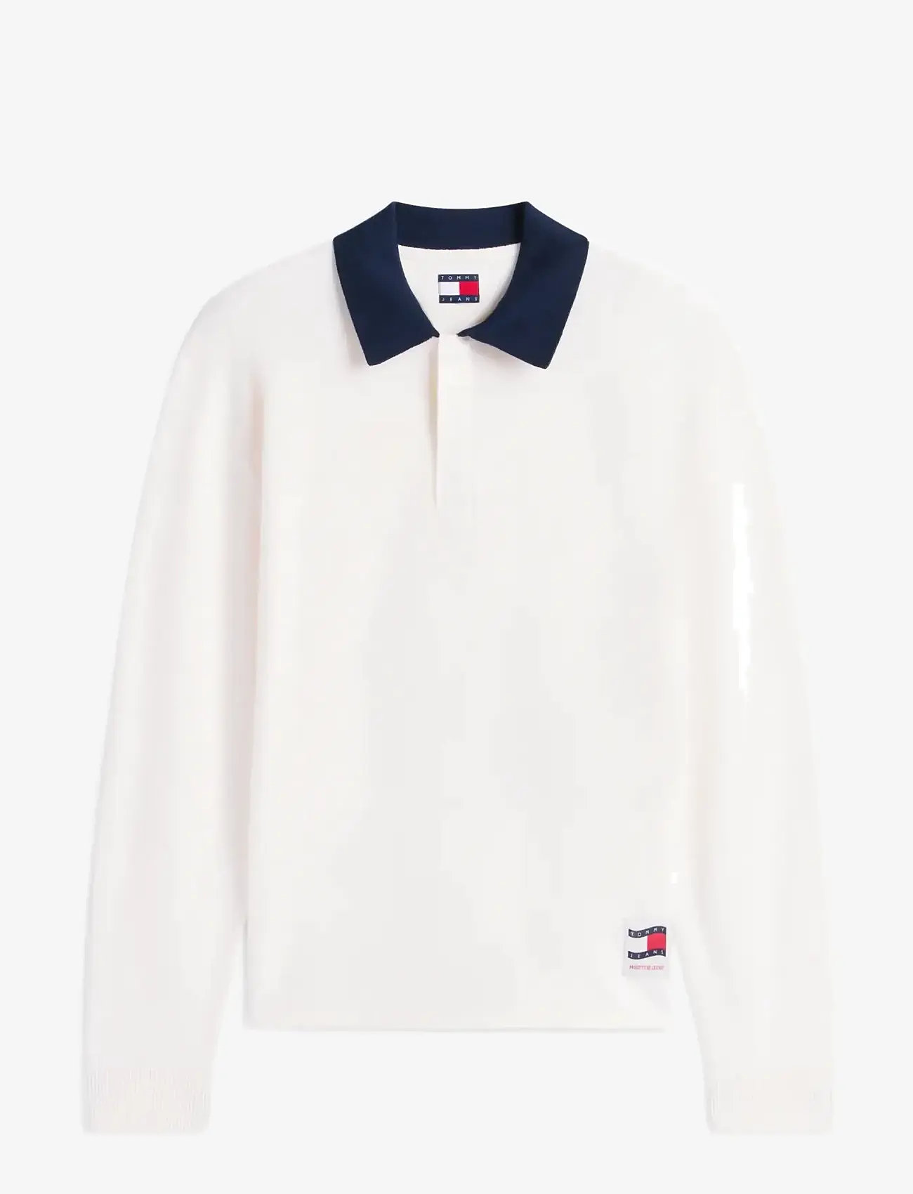 Tommy Jeans - TJM REG WVN LBL RUGBY SWEAT EXT - polos à manches longues - ancient white - 1
