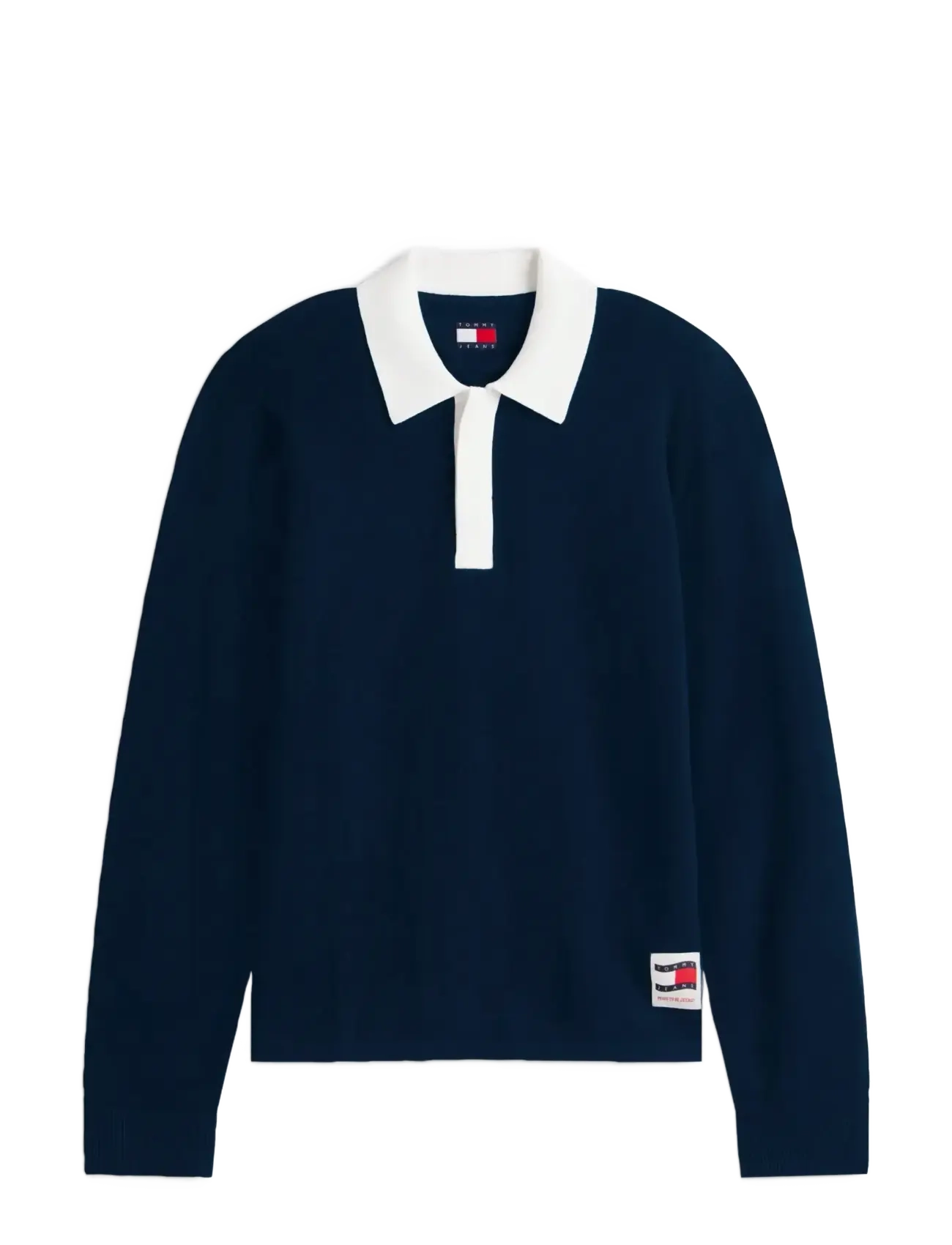 Tommy Jeans TJM REG WVN LBL RUGBY SWEAT EXT - Poloer - DARK NIGHT NAVY / navy