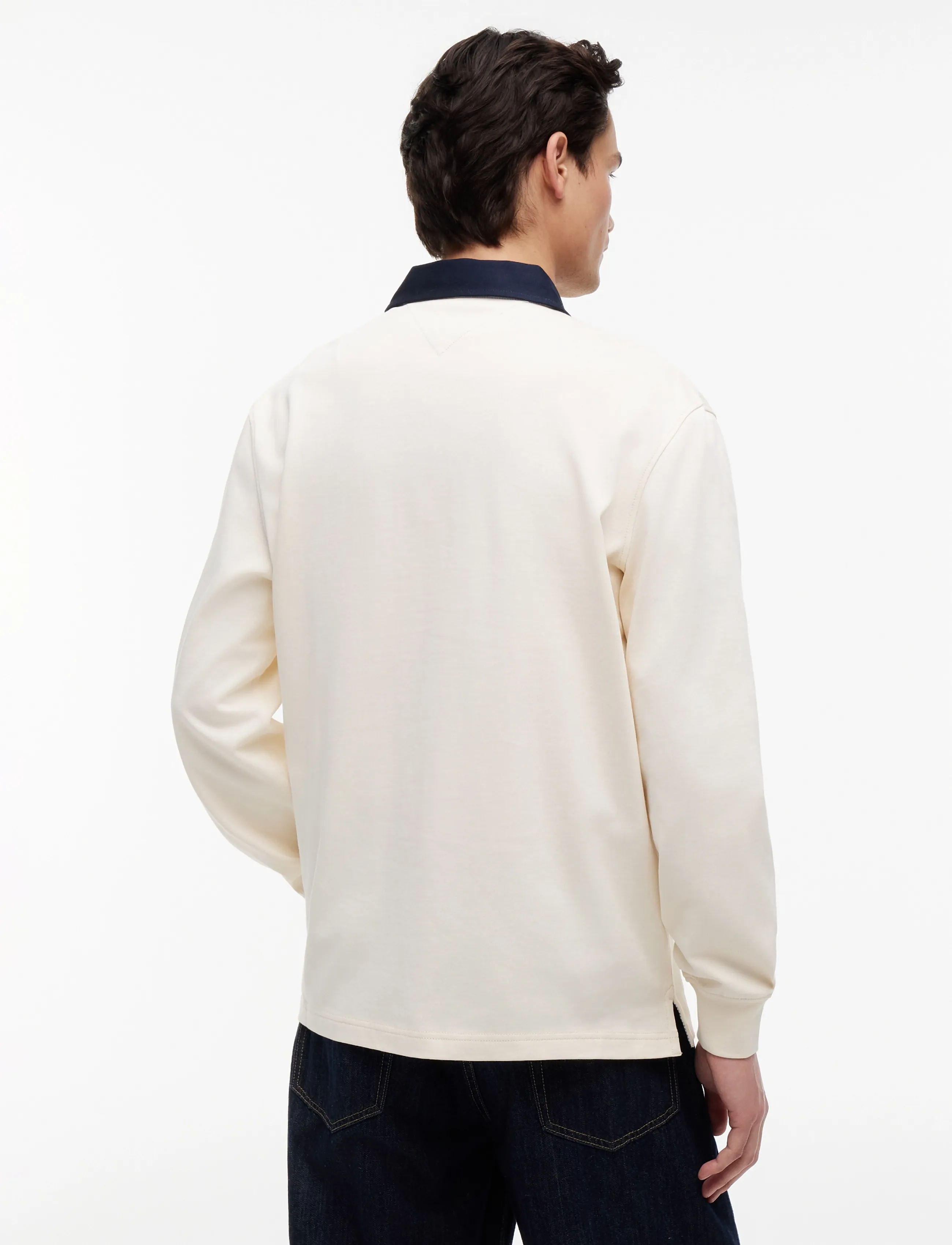 Tommy Jeans - TJM RLX ESS BADGE RUGBY EXT - pikkade varrukatega polod - cream - 2
