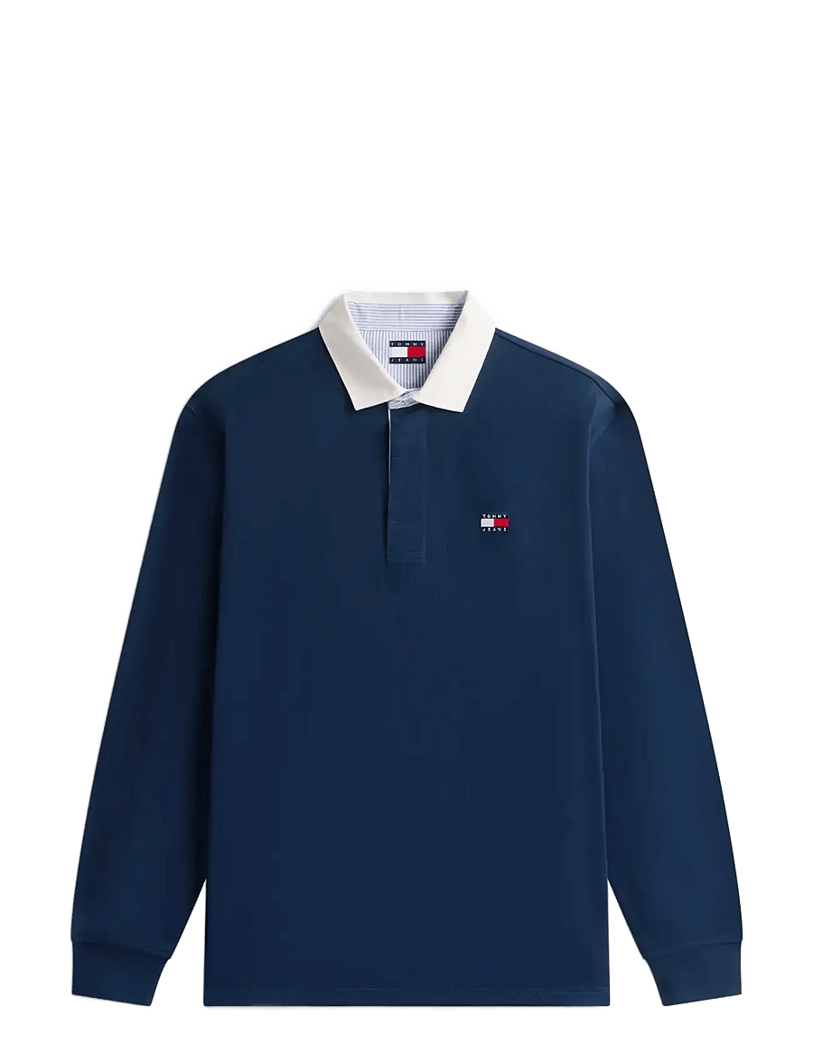 Tommy Jeans - TJM RLX ESS BADGE RUGBY - pikkade varrukatega polod - dark night navy - 1