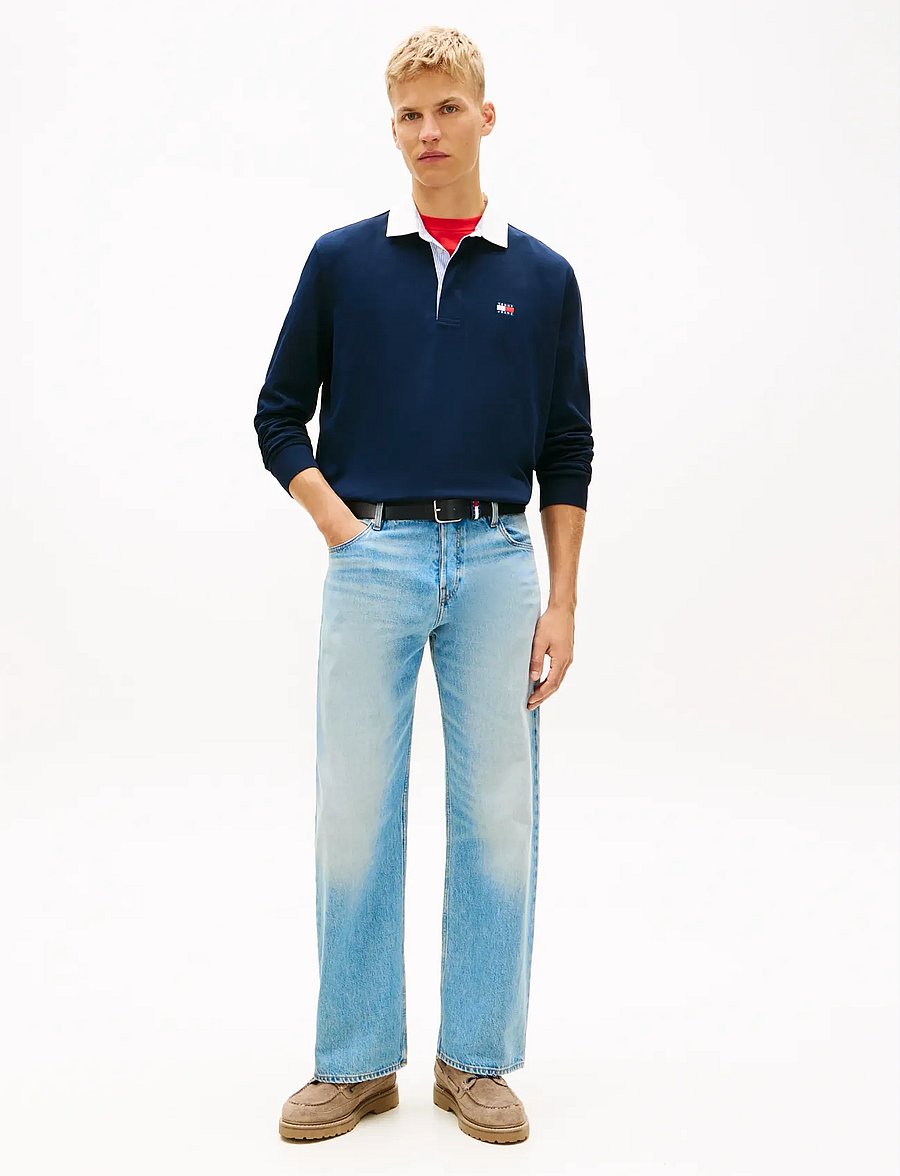 Tommy Jeans - TJM RLX ESS BADGE RUGBY - pikkade varrukatega polod - dark night navy - 3