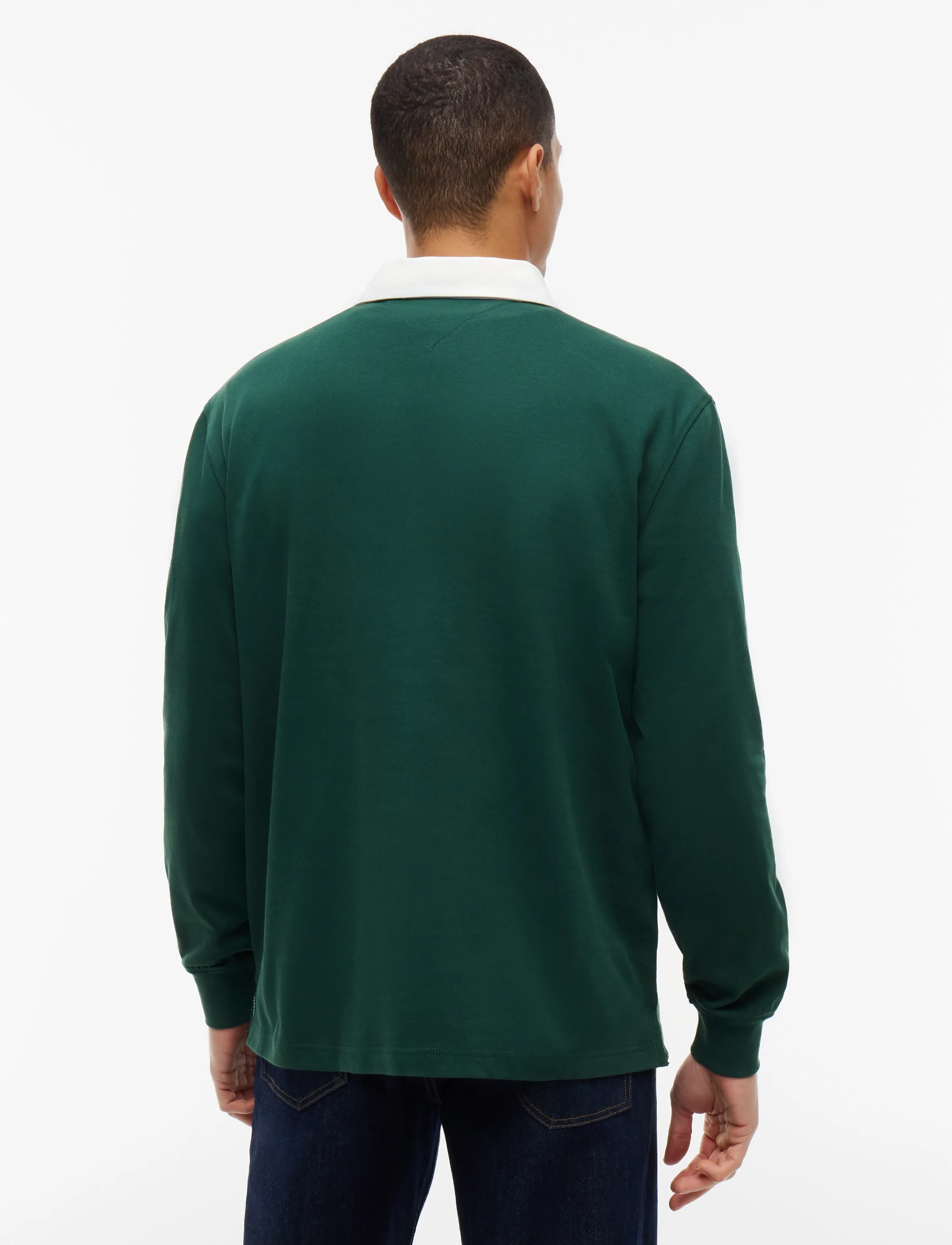Tommy Jeans - TJM RLX ESS BADGE RUGBY EXT - long-sleeved polos - velvet green - 2