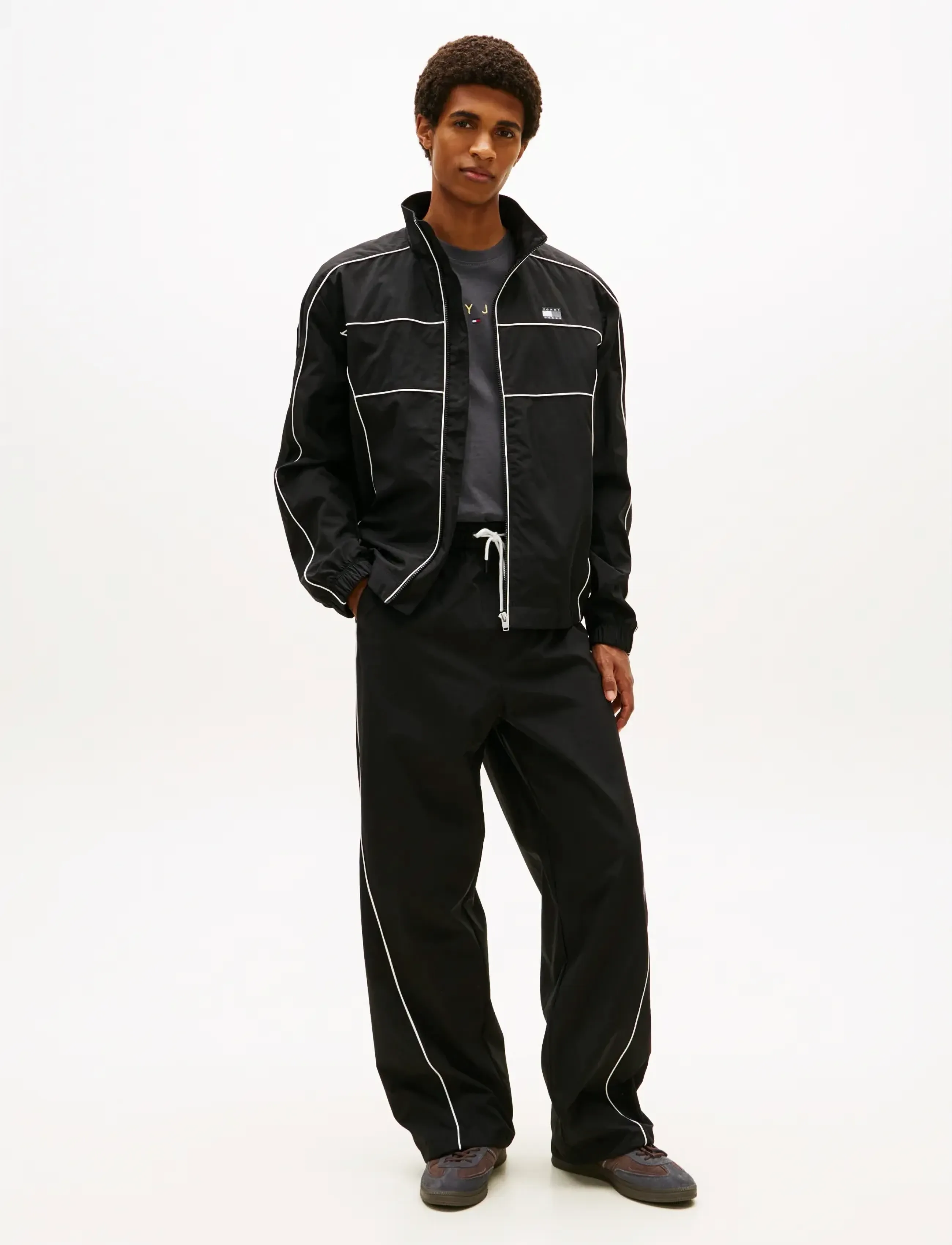 Tommy Jeans - TJM THEO PARACHUTE TRACK PANTS - trainingshosen - black - 3