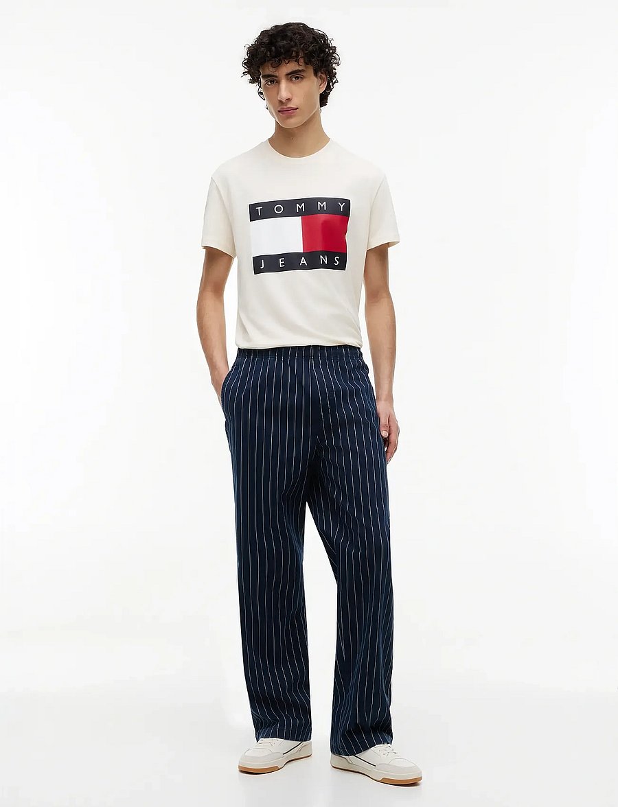 Tommy Jeans - TJM JAIMIE STRIPE PANT - vabaaja püksid - dark night navy stripe - 3