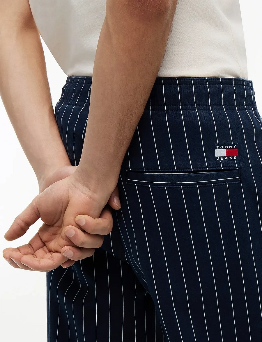Tommy Jeans - TJM JAIMIE STRIPE PANT - vabaaja püksid - dark night navy stripe - 4