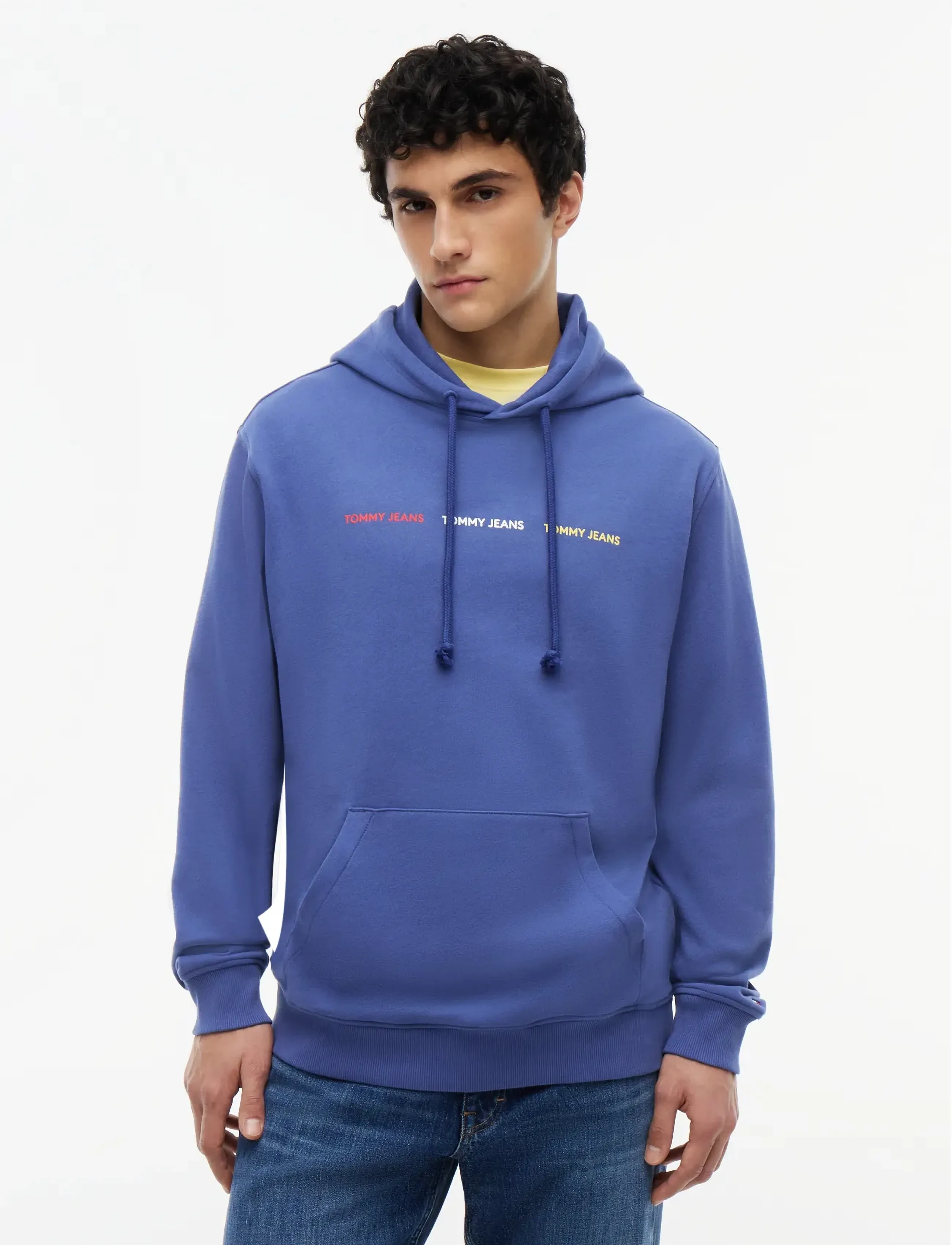 Tommy Jeans - TJM REG TJ REPEAT HOODIE - autumn savings - blue storm - 0