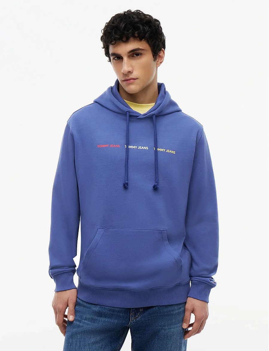 Tommy Jeans - TJM REG TJ REPEAT HOODIE - kapuzenpullover - blue storm - 0