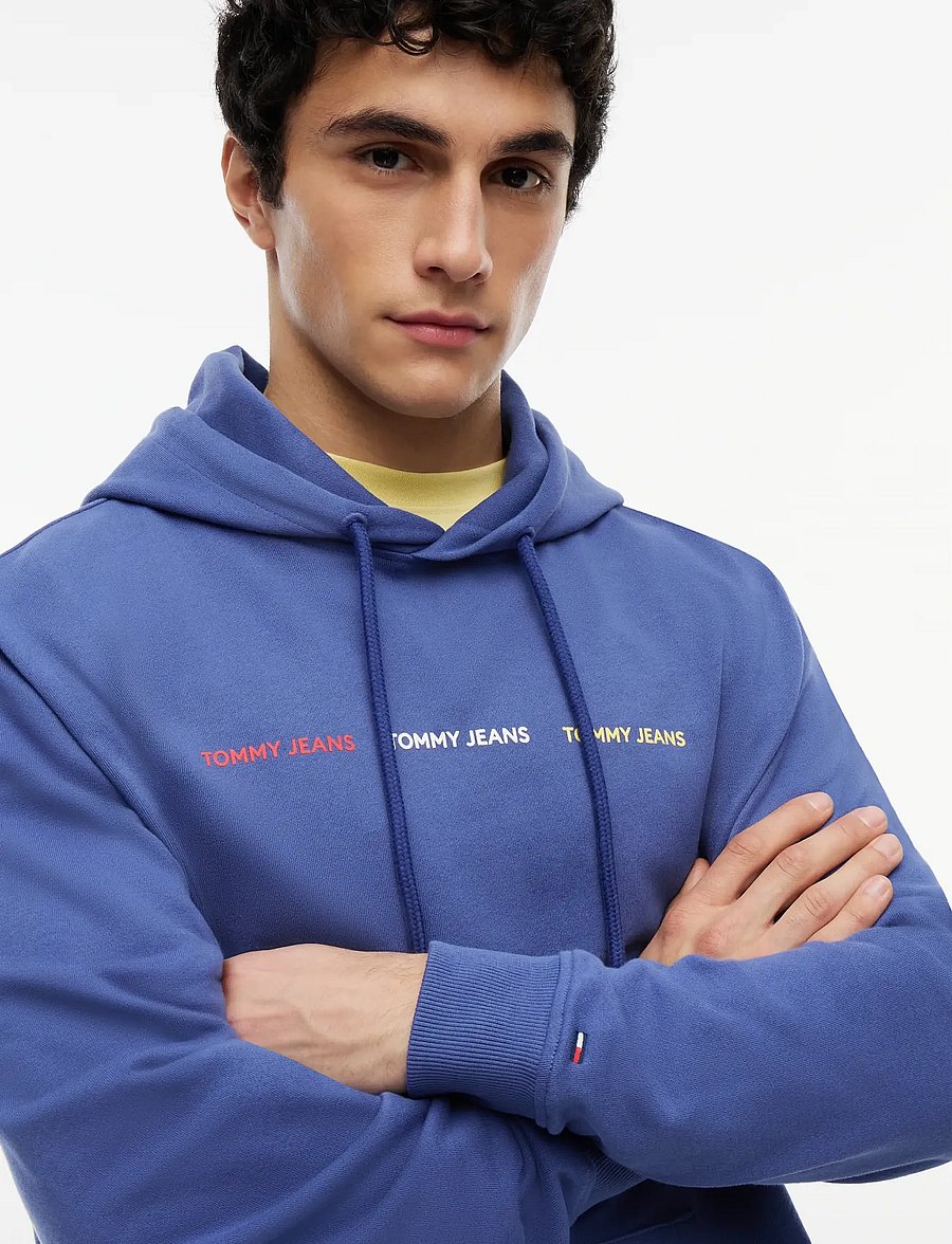 Tommy Jeans - TJM REG TJ REPEAT HOODIE - kapuzenpullover - blue storm - 3