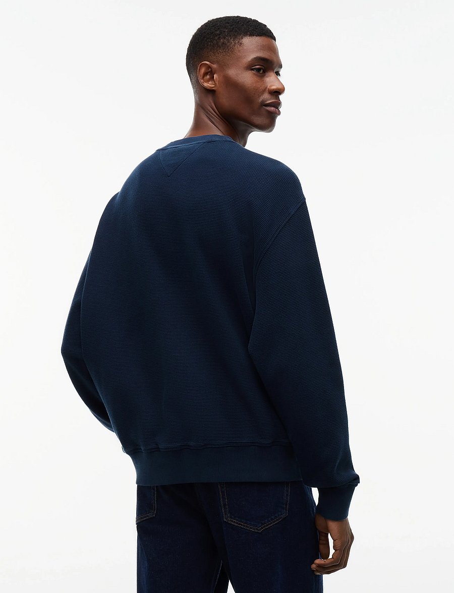 Tommy Jeans - TJM RLX WASHED WAFFLE CREW - sweatshirts - dark blue - 2