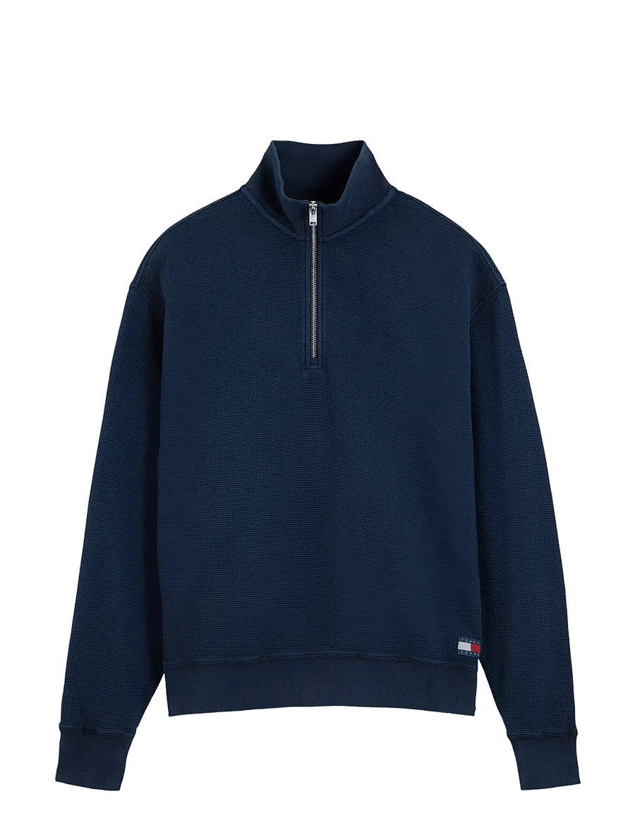 Tommy Jeans - TJM RLX WASHED WAFFLE QZ - dark blue - 1