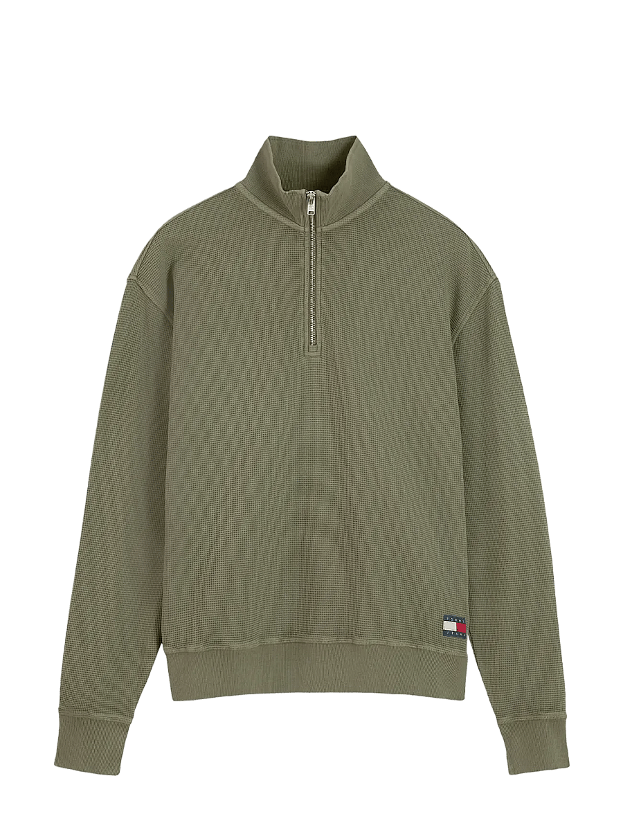 Tommy Jeans - TJM RLX WASHED WAFFLE QZ - half zip-tröjor - rocky mountain - 1