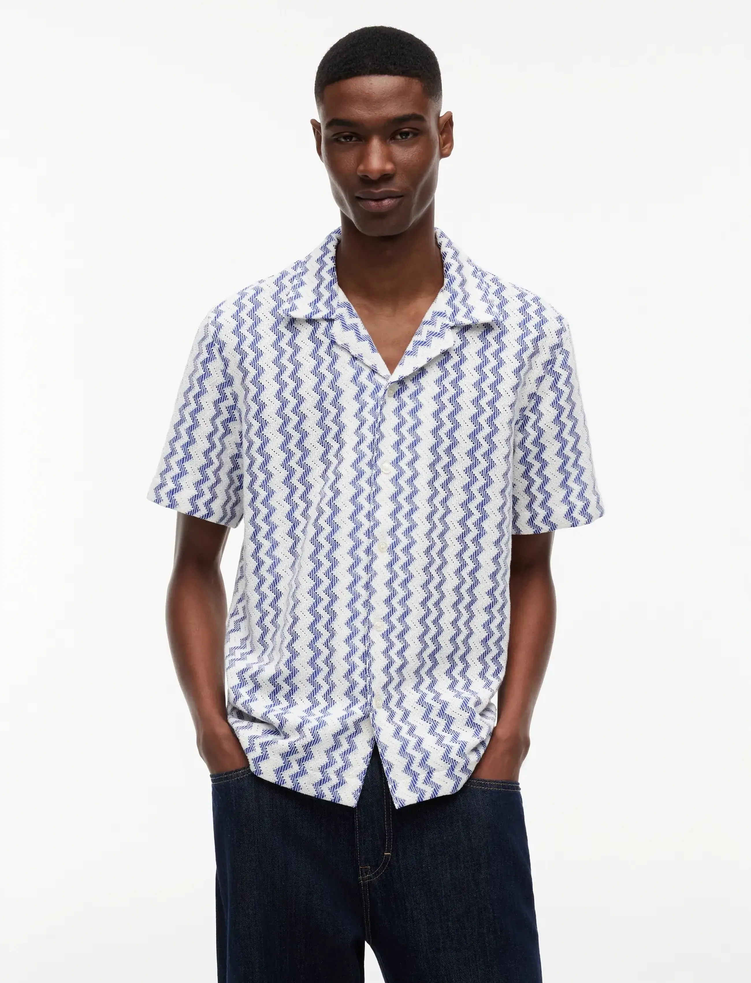 Tommy Jeans TJM REG CLUB LACE SS SHIRT - Riided - PROVIDENCE BLUE / blue