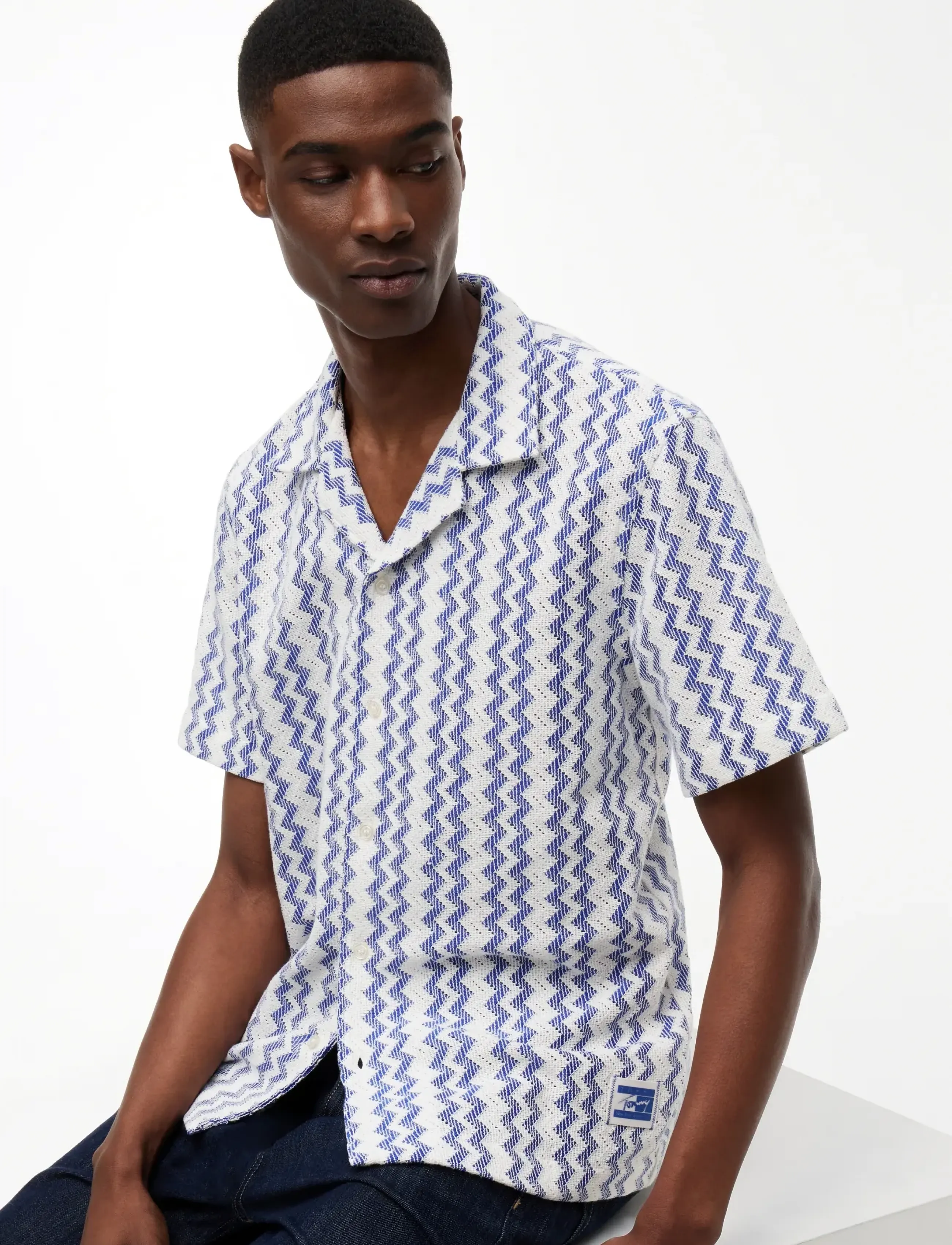 Tommy Jeans - TJM REG CLUB LACE SS SHIRT - chemises à manches courtes - providence blue - 3
