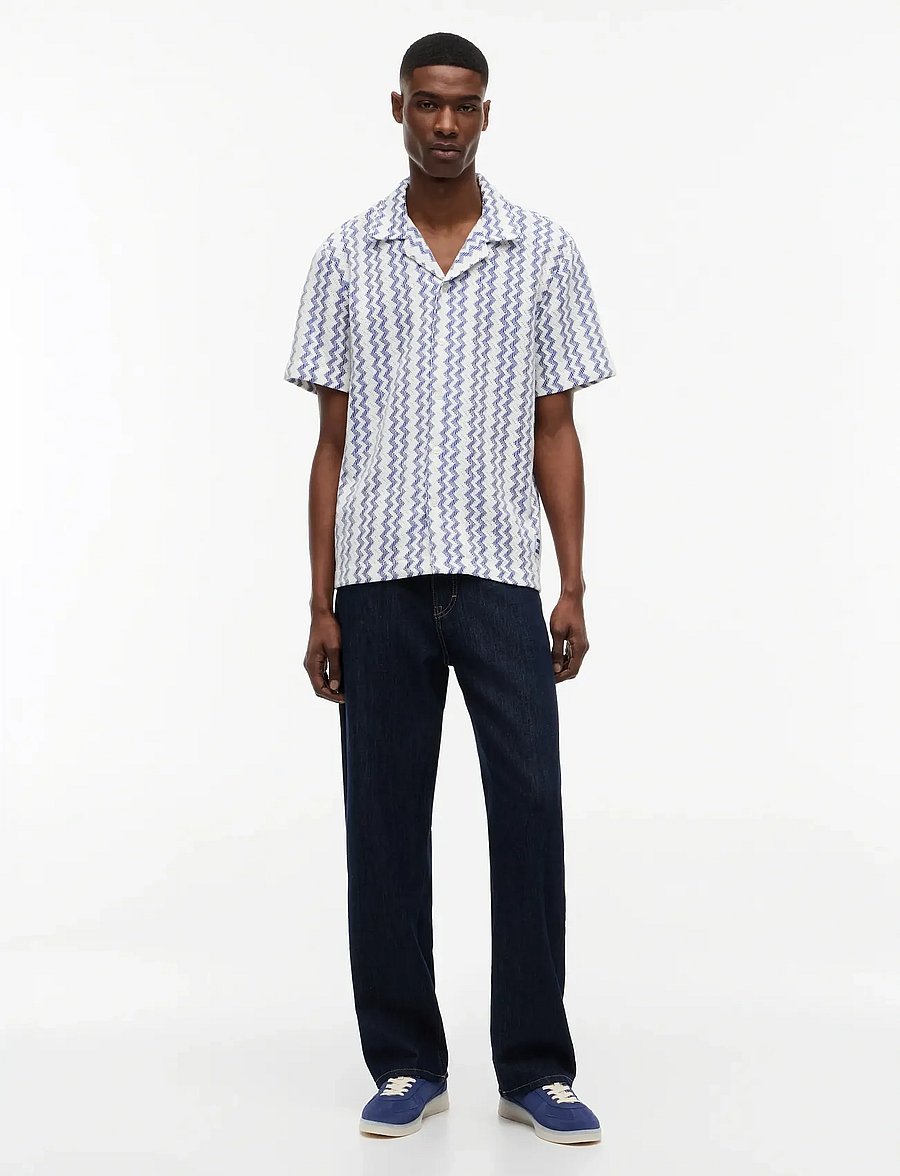 Tommy Jeans - TJM REG CLUB LACE SS SHIRT - chemises à manches courtes - providence blue - 4